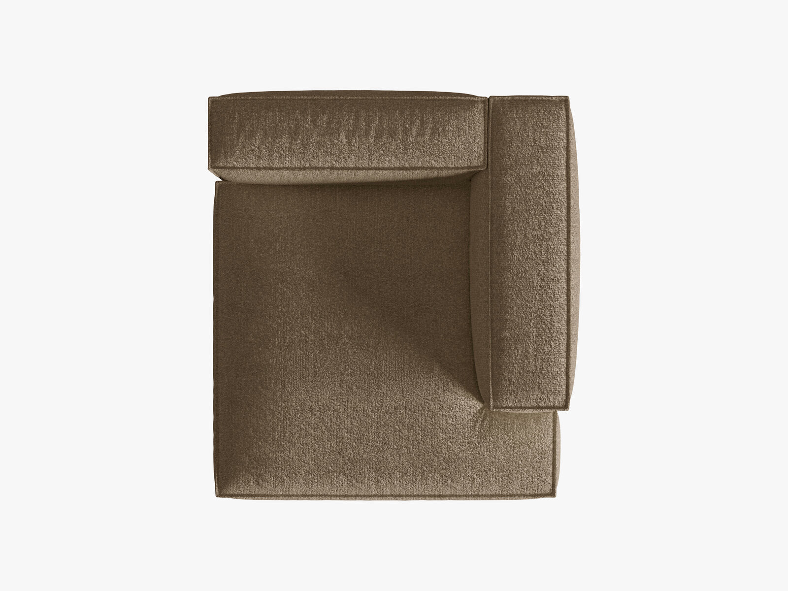 Micadoni Recamiere Nuria 1-Sitzer Rechts Boucle Cappuccino