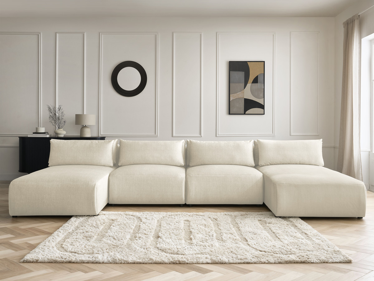 Bobochic Jana Wohnlandschaft Samt Beige