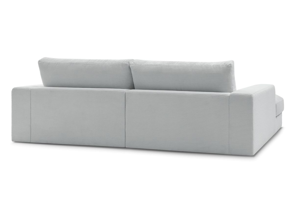 Bobochic Leonard Ecksofa 274 × 159 cm Cordsamt Hellgrau Ecke rechts