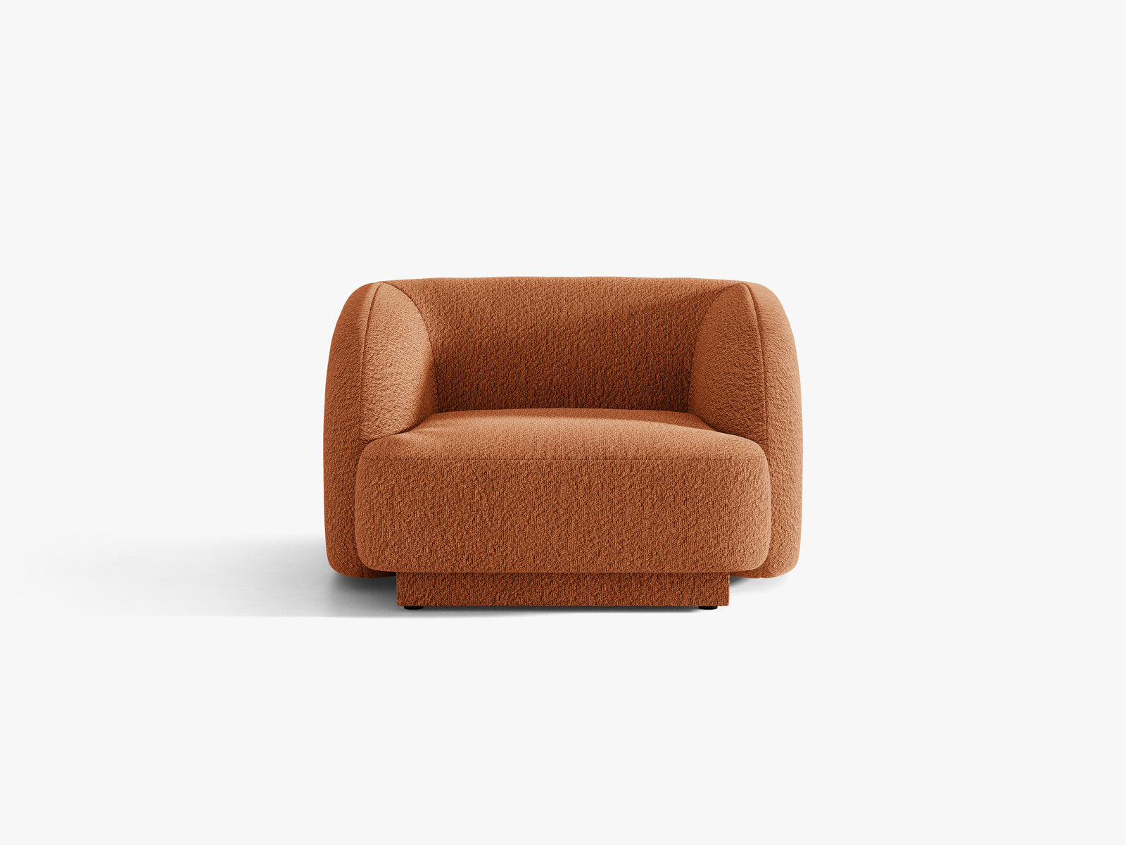 Micadoni Sessel Miley 1-Sitzer Boucle Baloo Terrakotta