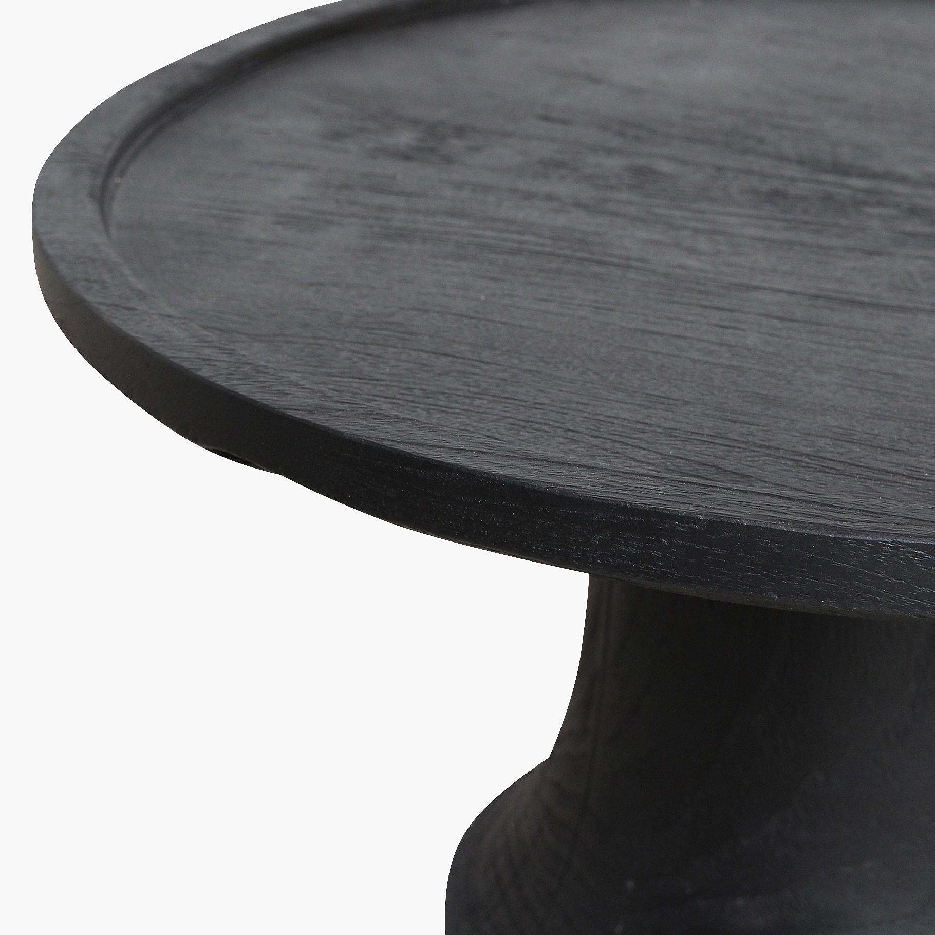 Raw Materials Nero Beistelltisch aus Teakholz Midnight schwarz