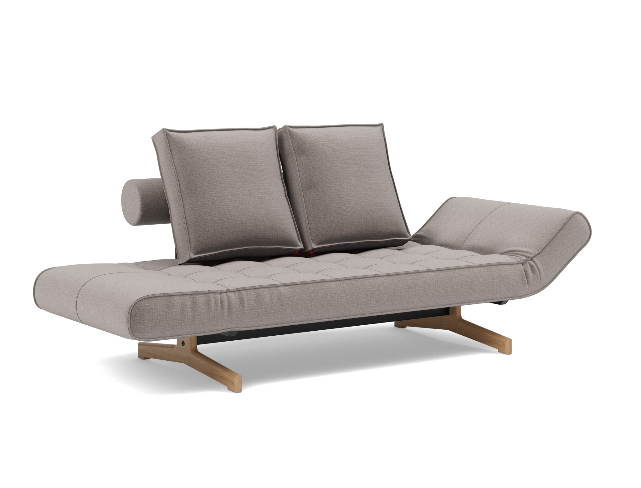 Tagesbett Ghia Chenille Esina 418-Truffle Beine Eiche