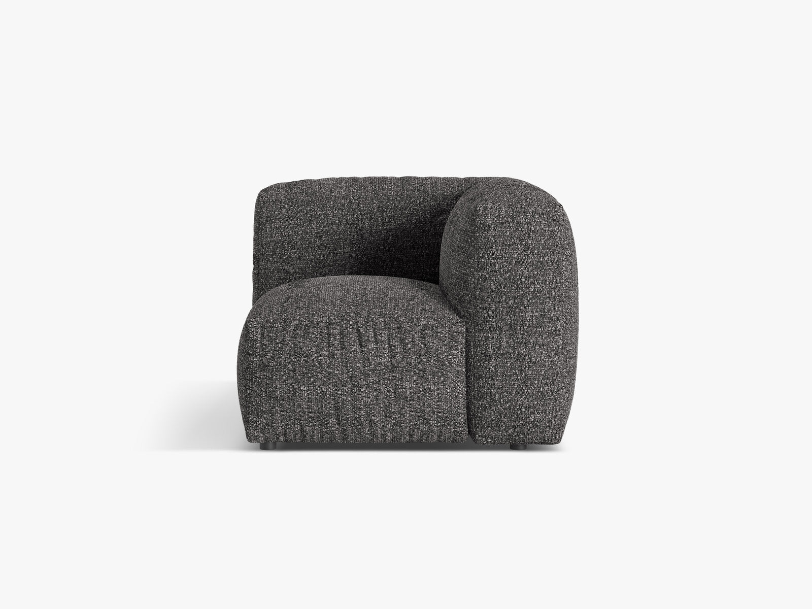 Micadoni Eckmodul Martina 1-Sitzer Klein Boucle Monet Anthrazit