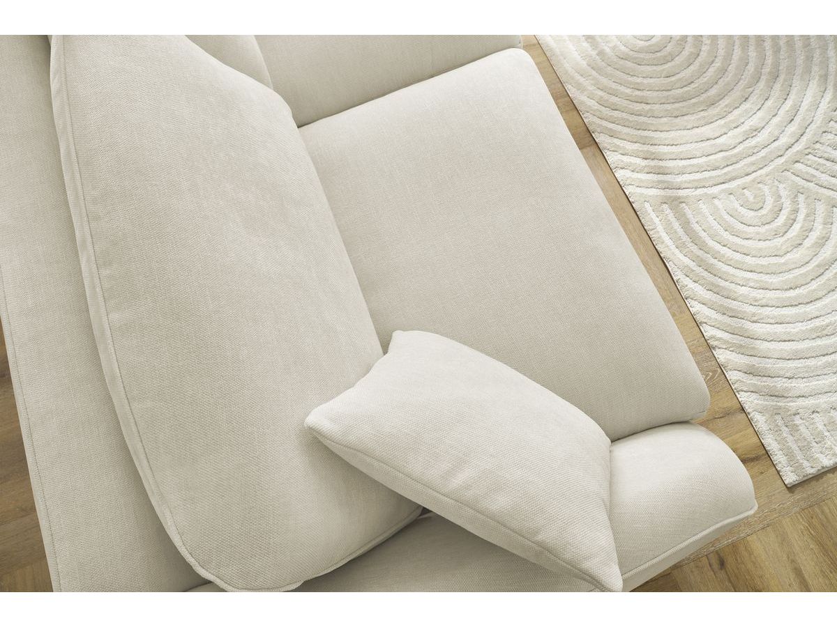 Bobochic Cezanne Schlafsofa 3-Sitzer Stoff Beige, Liegefläche 140 × 194 cm