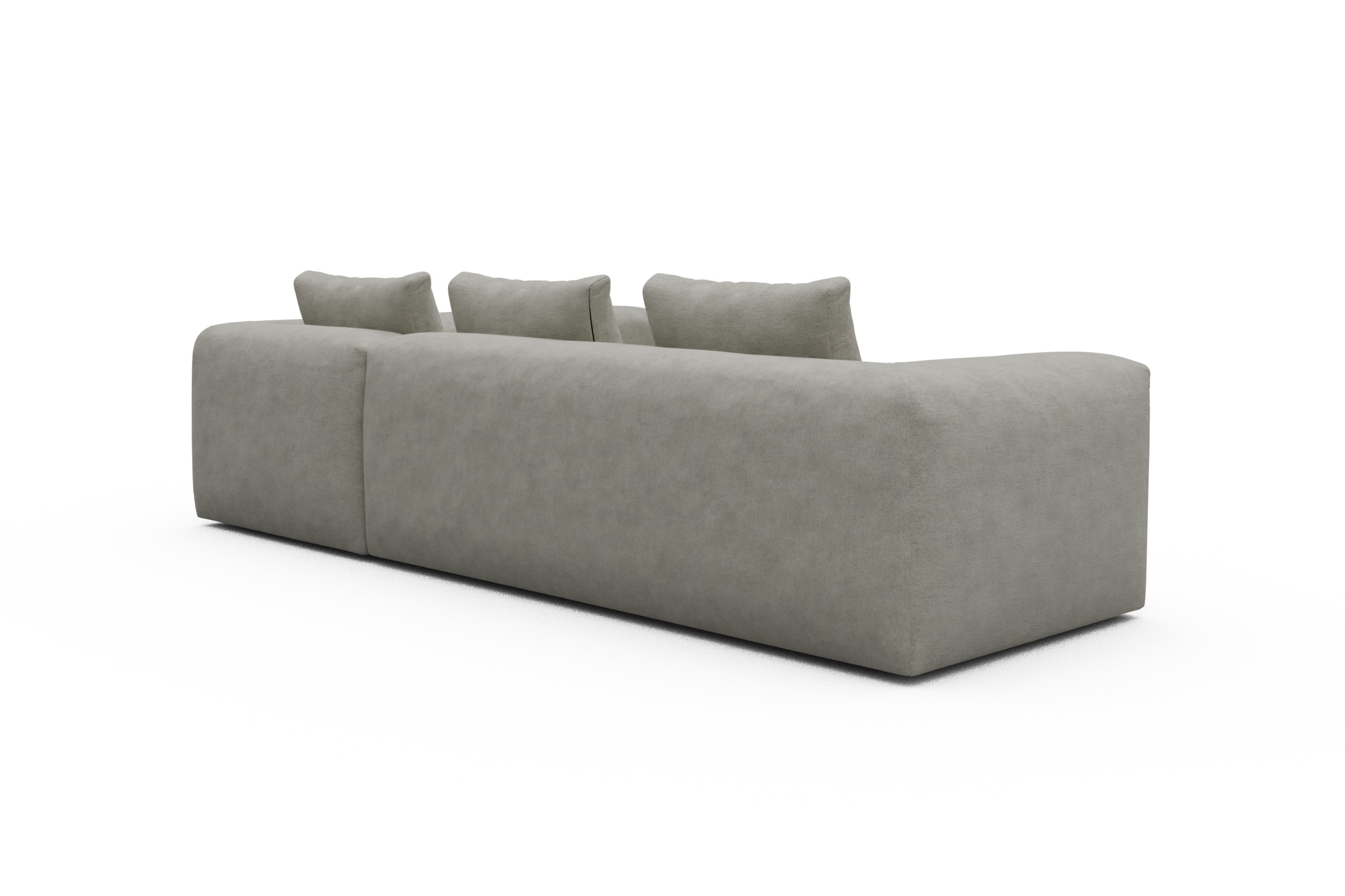 Ecksofa Fred 2x 2,5-Sitzer rechts offen Carreno-Moon-Stone-White