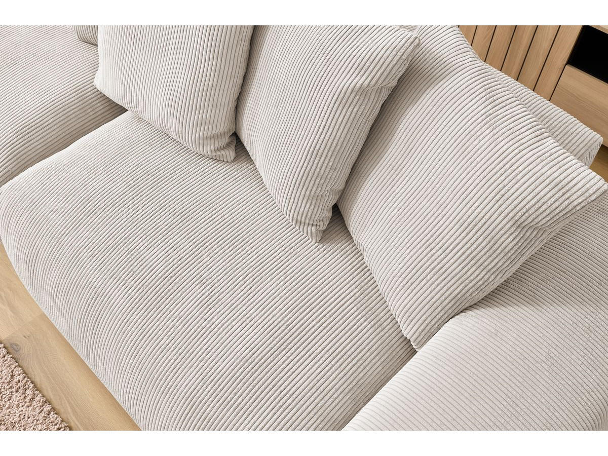 Bobochic Voltaire Sofa 4-Sitzer 320 × 124 cm Cordsamt Beige
