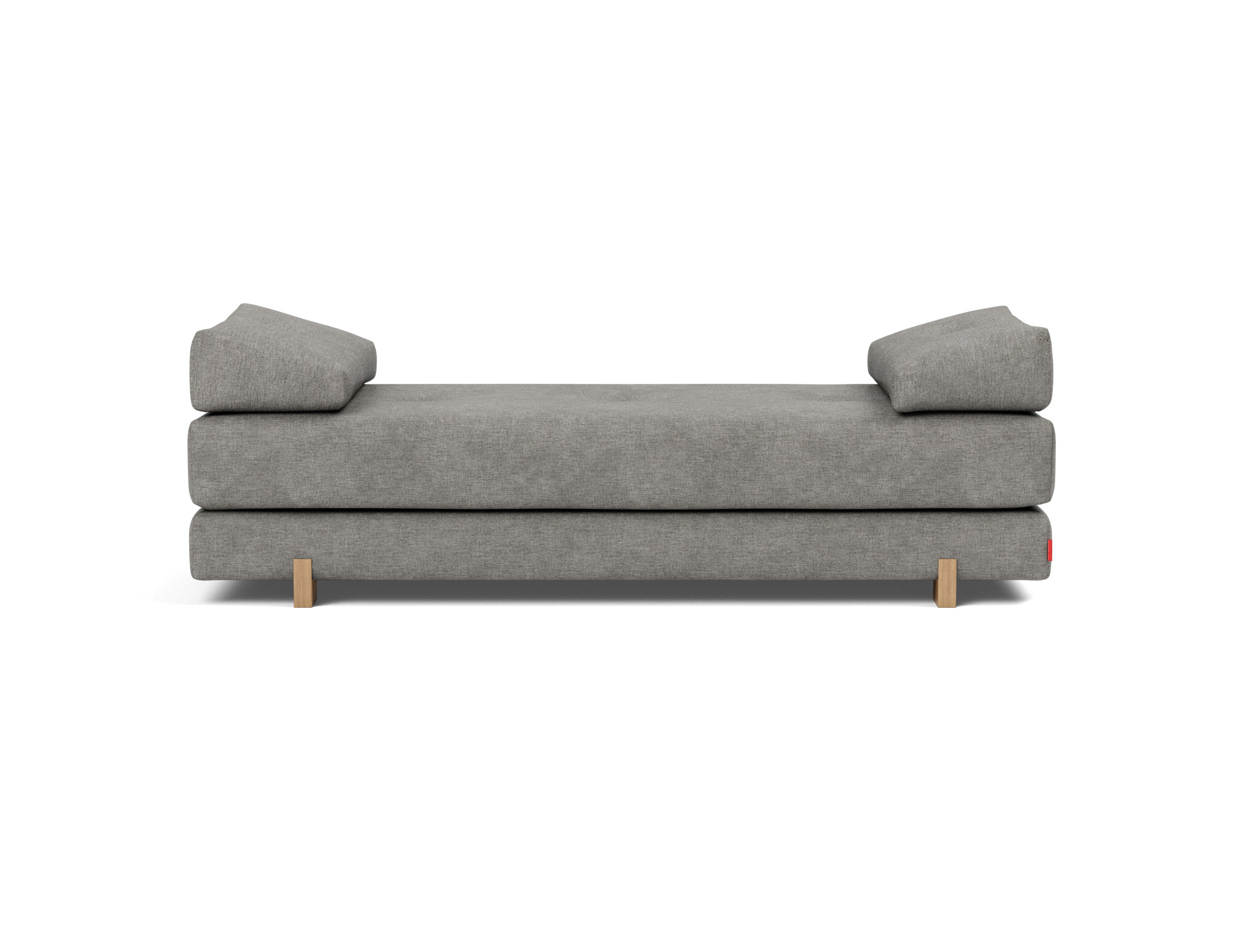 Tagesbett Sigmund Flachgewebe Avella 282-Warm-Grey Beine Drip Eiche