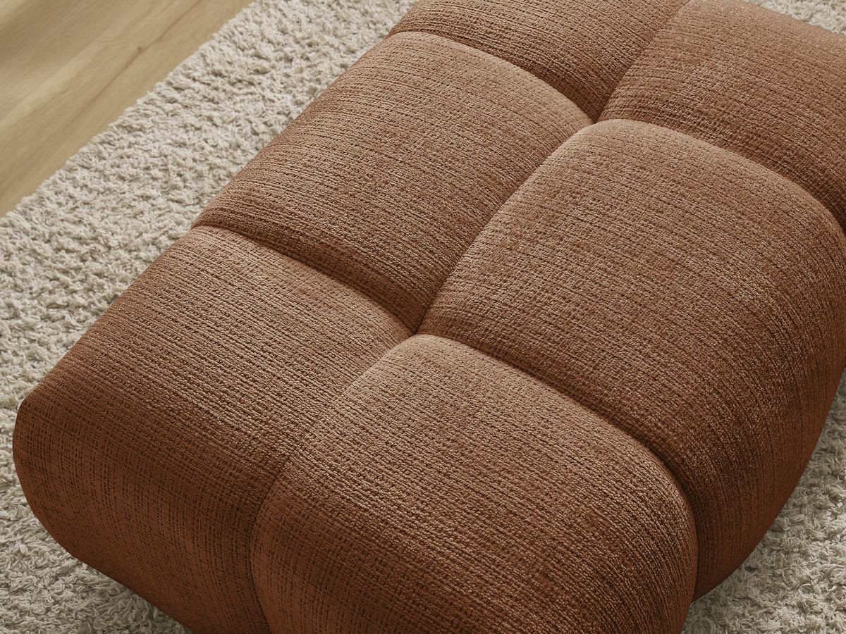 Bobochic Ivane Pouf Strukturstoff Orange