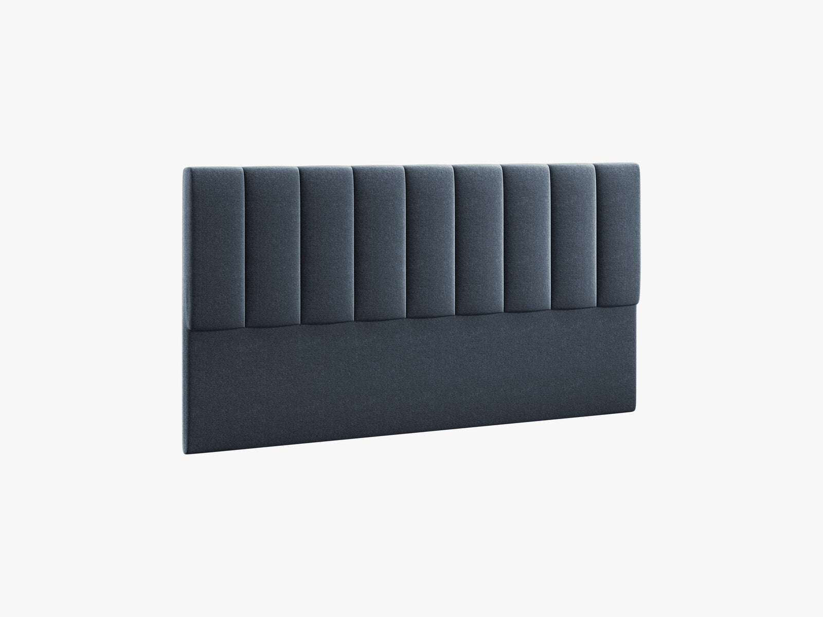 Micadoni Marl Samtiger Kopfteil 140 cm (H 95 cm) Chenille Eden Marineblau 160x95