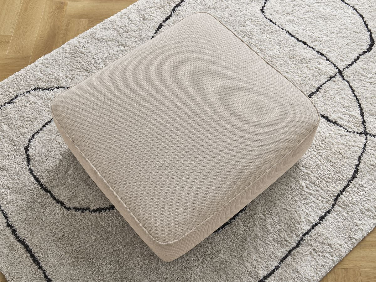 Bobochic Leopold Pouf Melange-Stoff Beige
