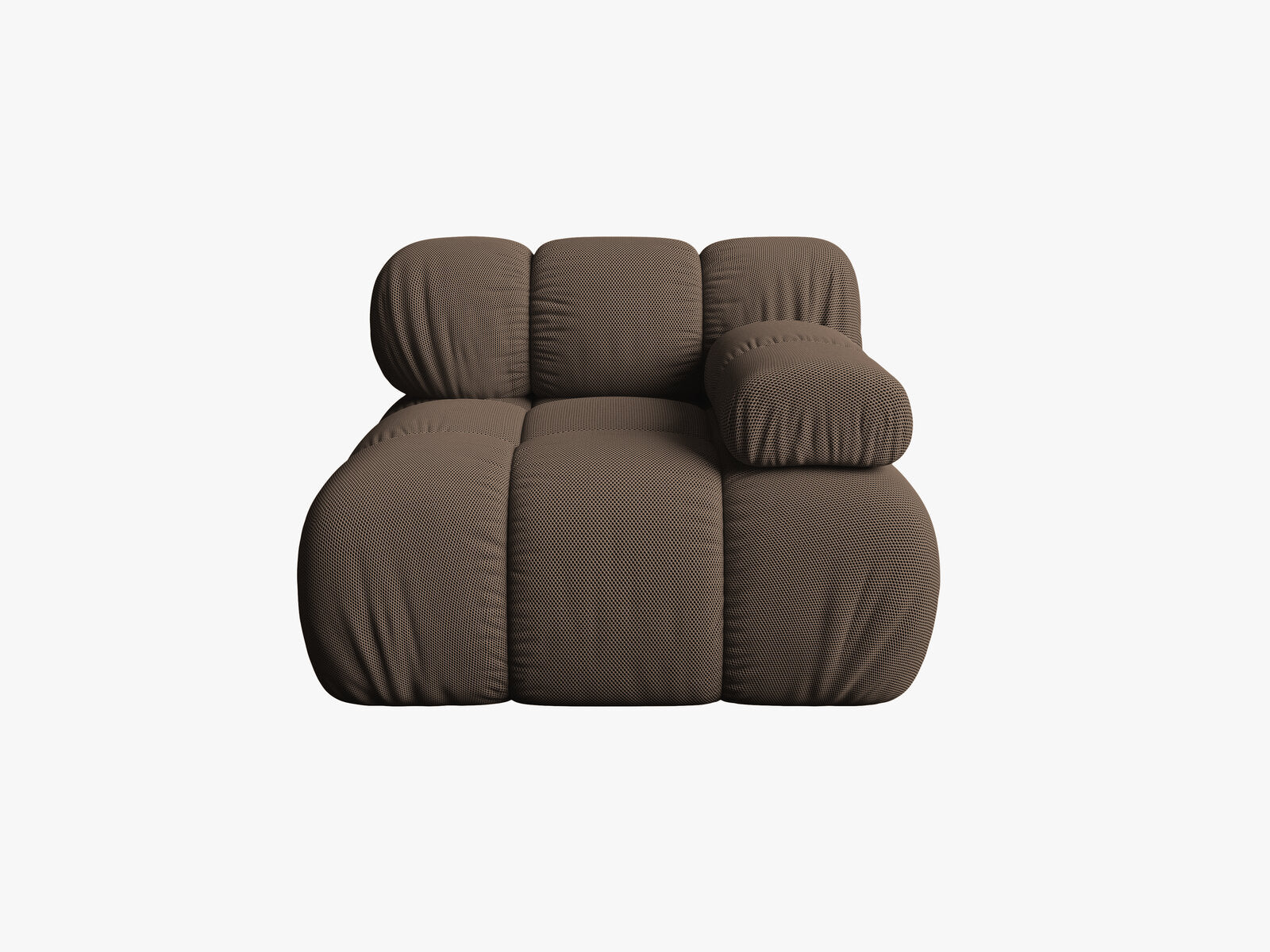 Micadoni Eckmodul Bellis Rechts 3D-Stoff Sonic Braun
