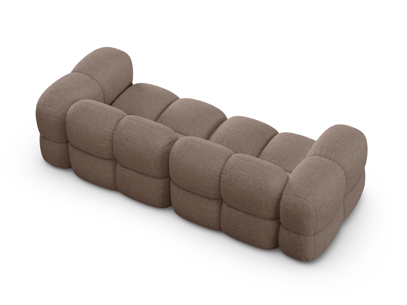 Cosmopolitan Design Sofa Loretto 4-Sitzer Strukturierter Stoff Sorella Cappuccino