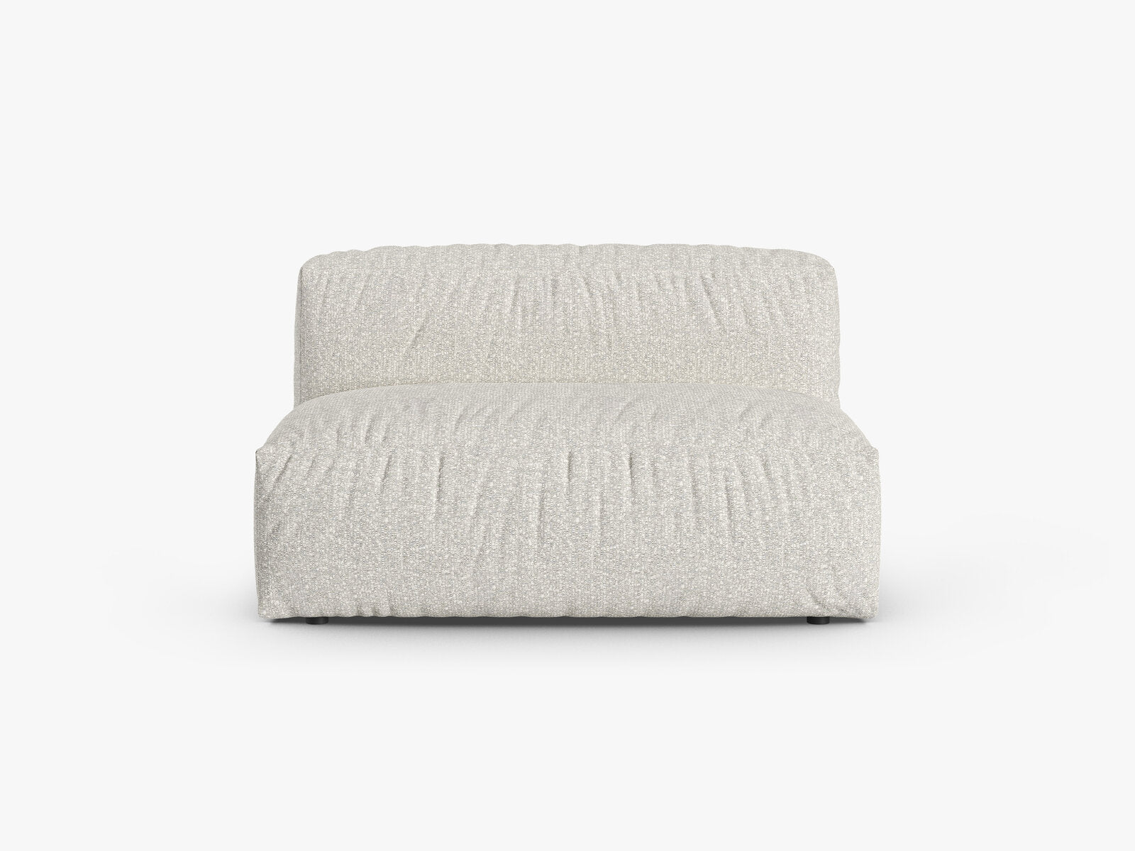 Micadoni Mittelmodul Martina 1-Sitzer Groß 90cm Sitztiefe Boucle Monet Grau Beige Melange