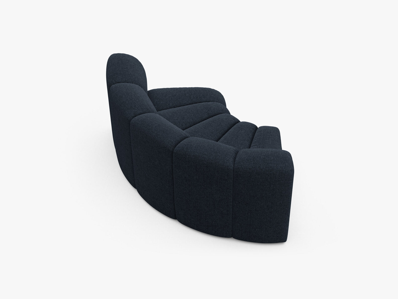 Micadoni rundes Eckmodul Lupine Chenille Eden Marineblau