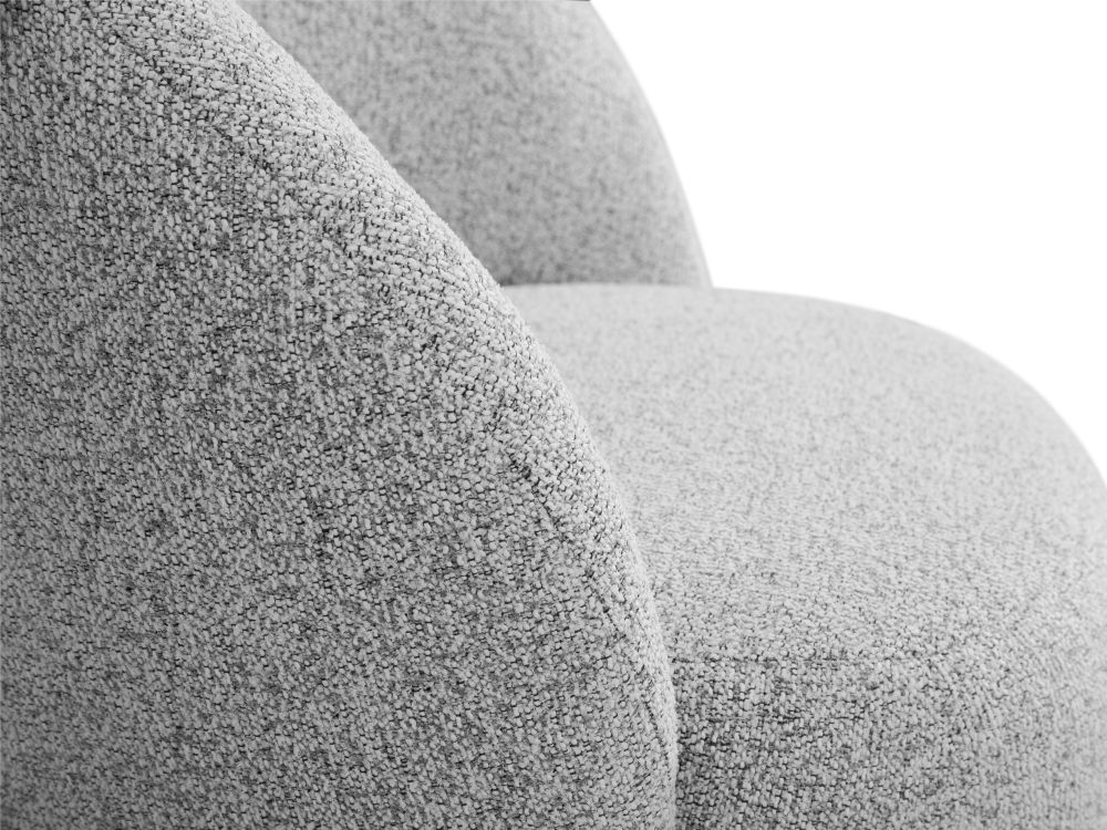 Cosmopolitan Design Sessel Bari Strukturierter Stoff Puente Hellgrau Melange