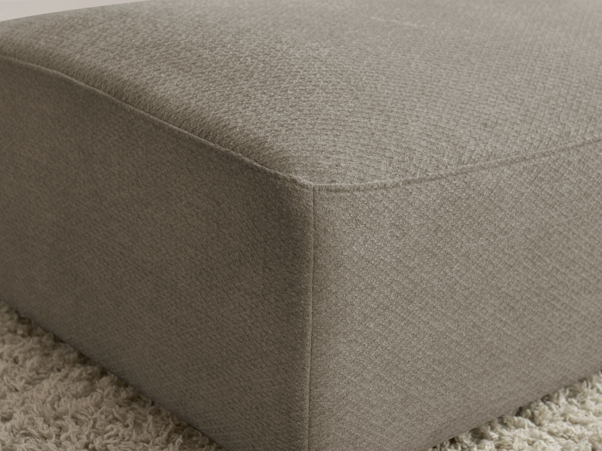 Bobochic Sidonie Pouf Melange-Stoff Taupe