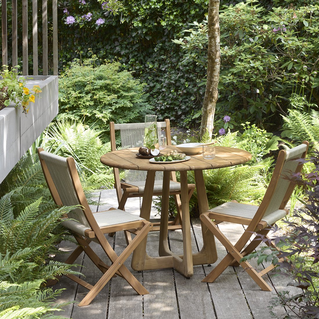 Raw Materials Gartentisch Verano rund Teak 100cm
