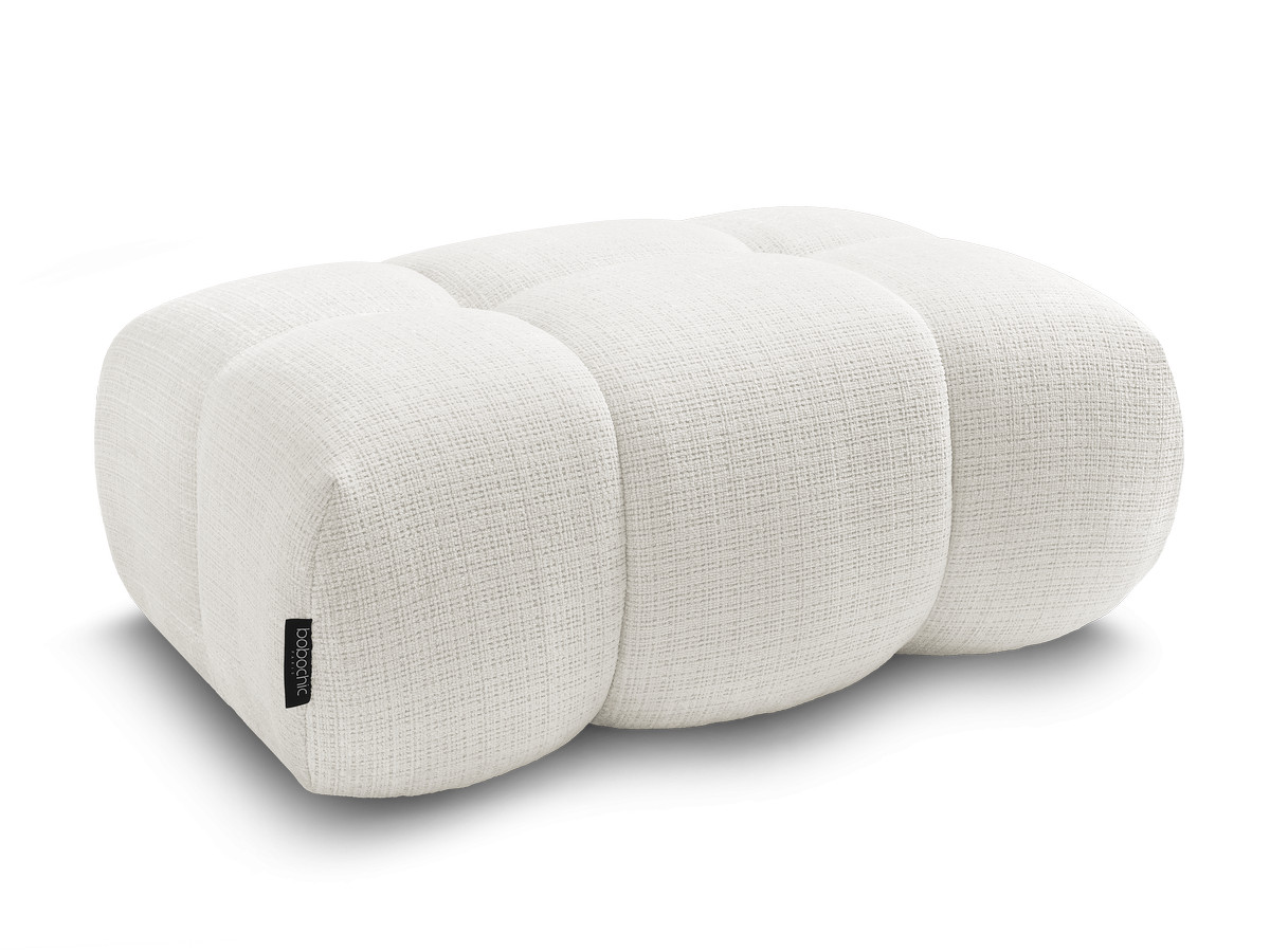 Bobochic Ivane Pouf Strukturstoff Weiß