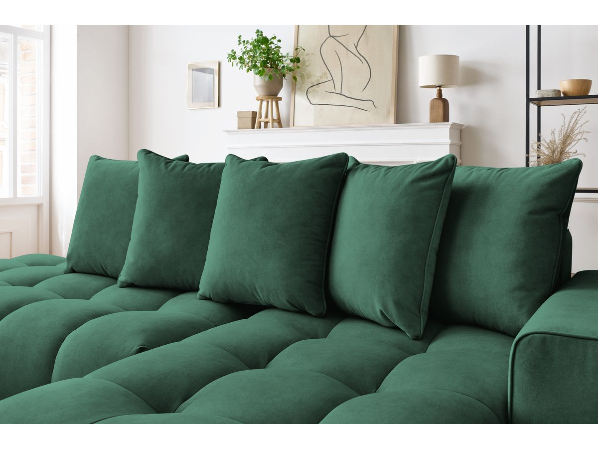 Bobochic Mont-blanc Ecksofa Samt Grün Ecke rechts