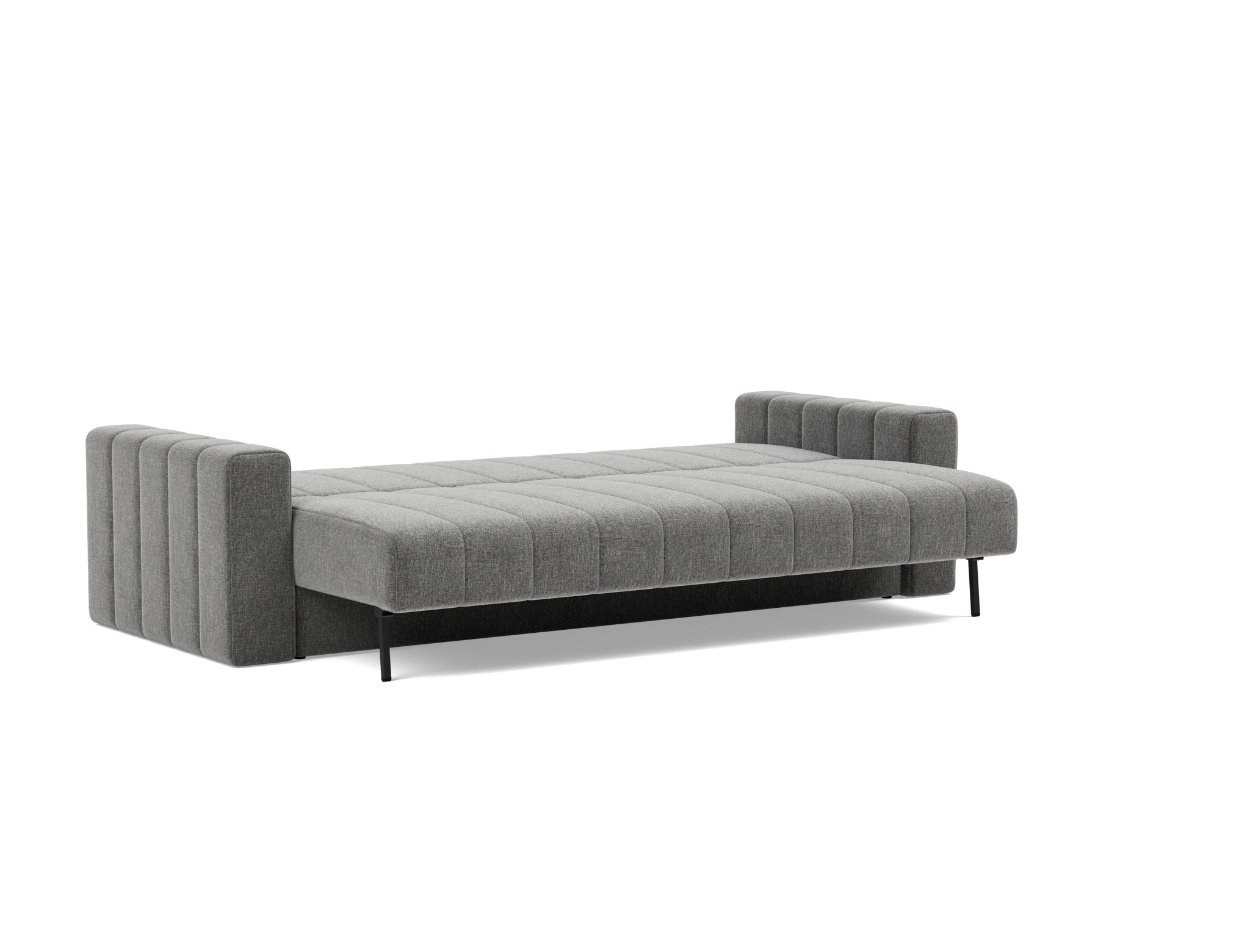 Schlafsofa Akello mit Armlehnen Strukturierter Stoff Twist 563-Charcoal