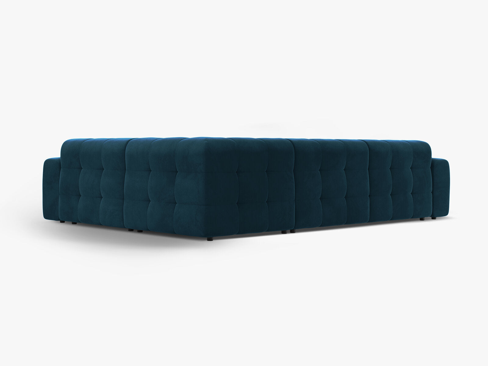 Micadoni Ecksofa Kendal 6-Sitzer Rechts Samt Magic Velvet Marineblau