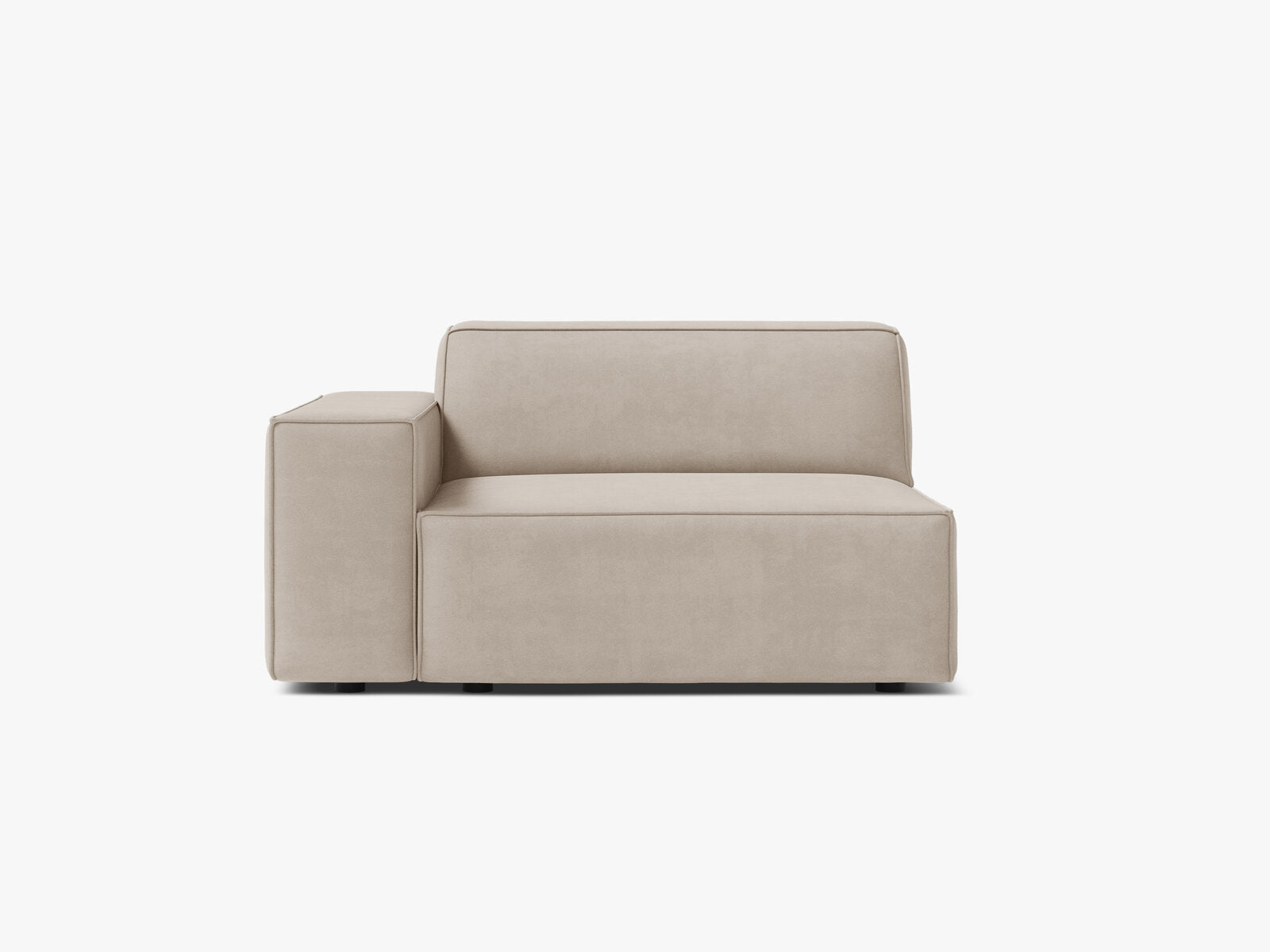 Micadoni Jodie Sofamodul Links Samt Bluvel Dunkelbeige