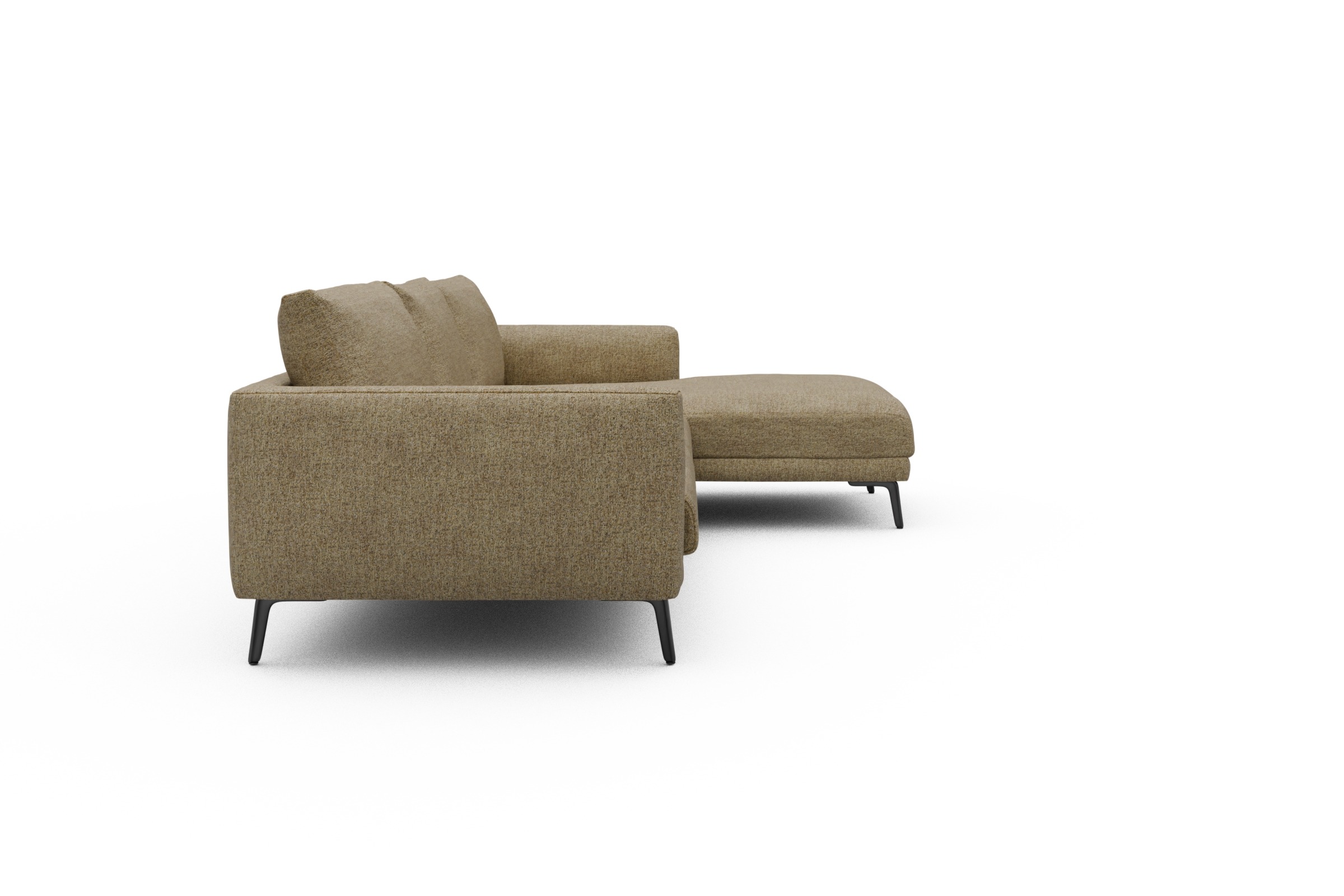 Ecksofa Karl Chaiselongue rechts mit 2,5-Sitzer Carreno-Silician-Yellow