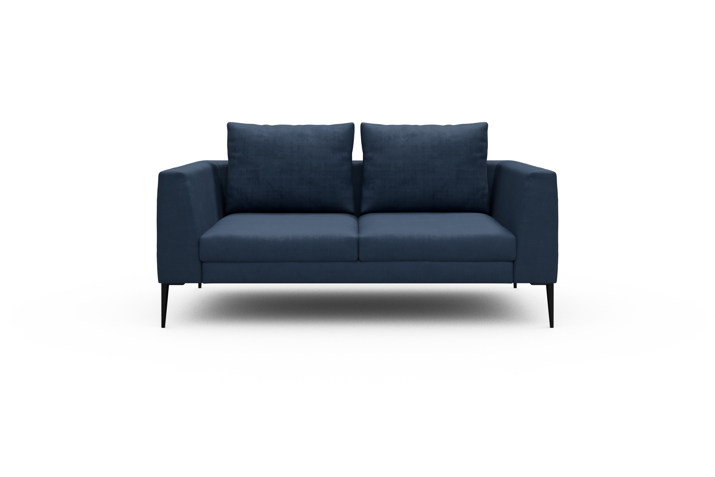 Skandi Home Sofa Paul 2-Sitzer Cordufine-Royal-Blue moebelfaktor