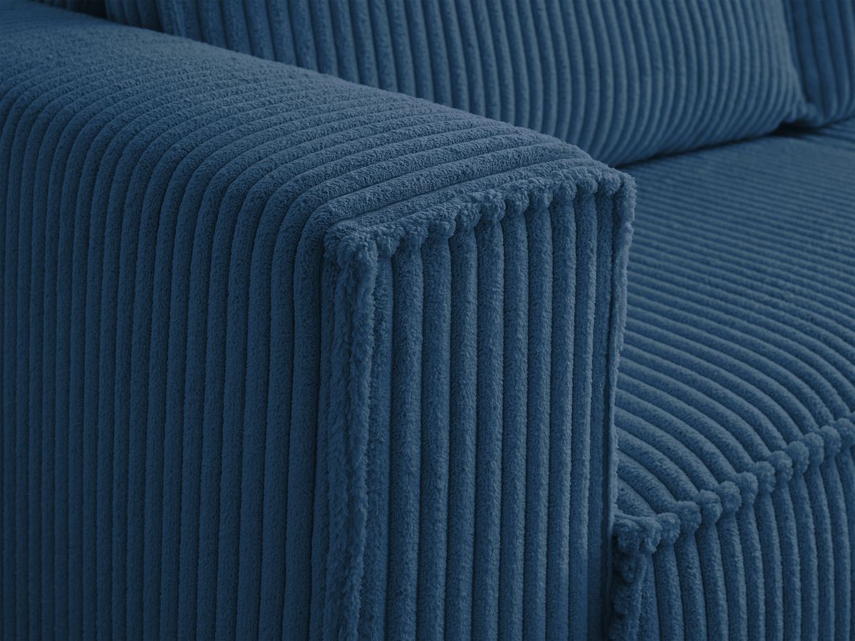 Bobochic Chelsea Sofa 5-Sitzer Breitcord weich Dunkelblau