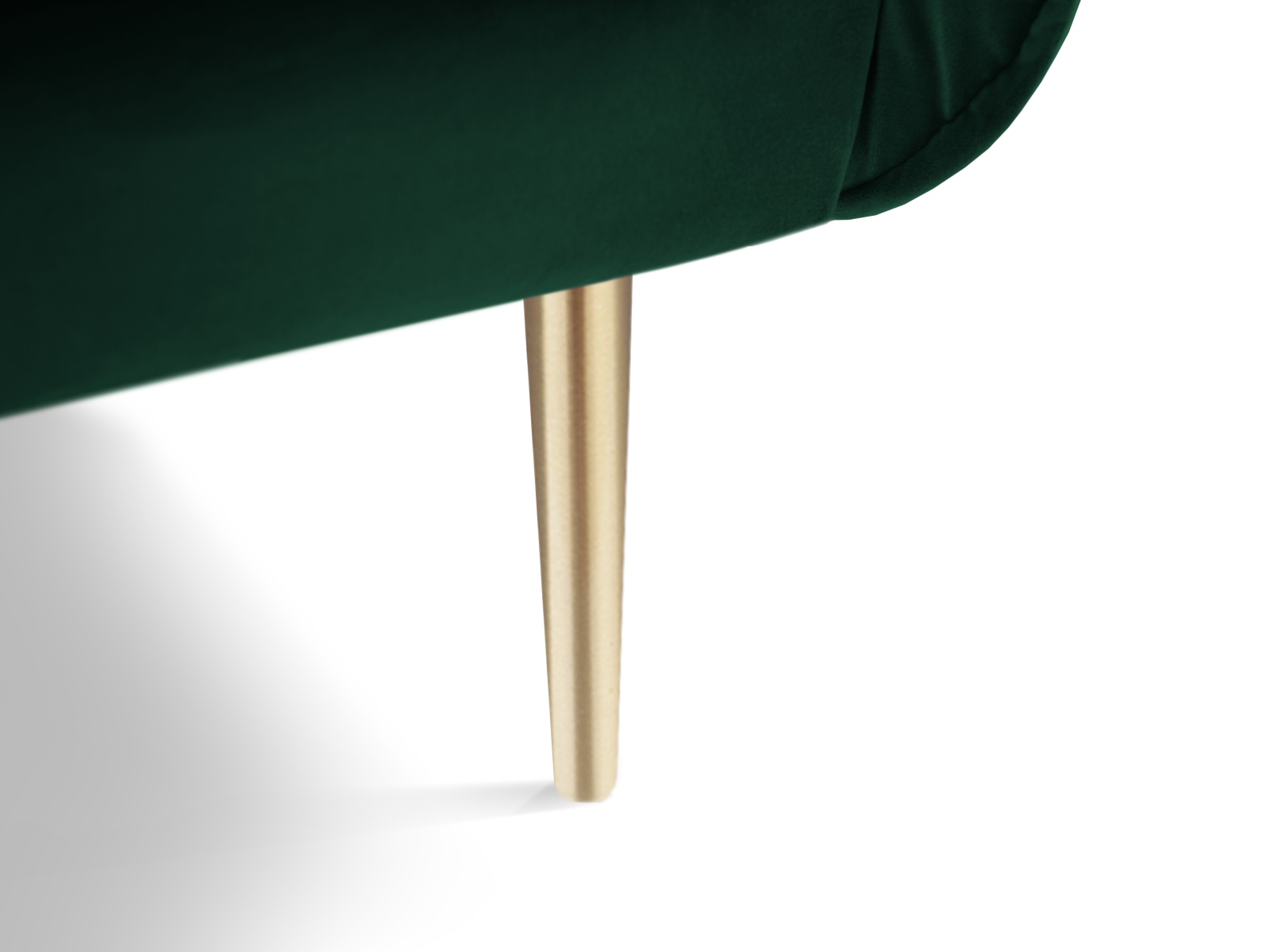 Cosmopolitan Design Sessel Vienna Samt Bluvel Flaschengrün Beine Gold