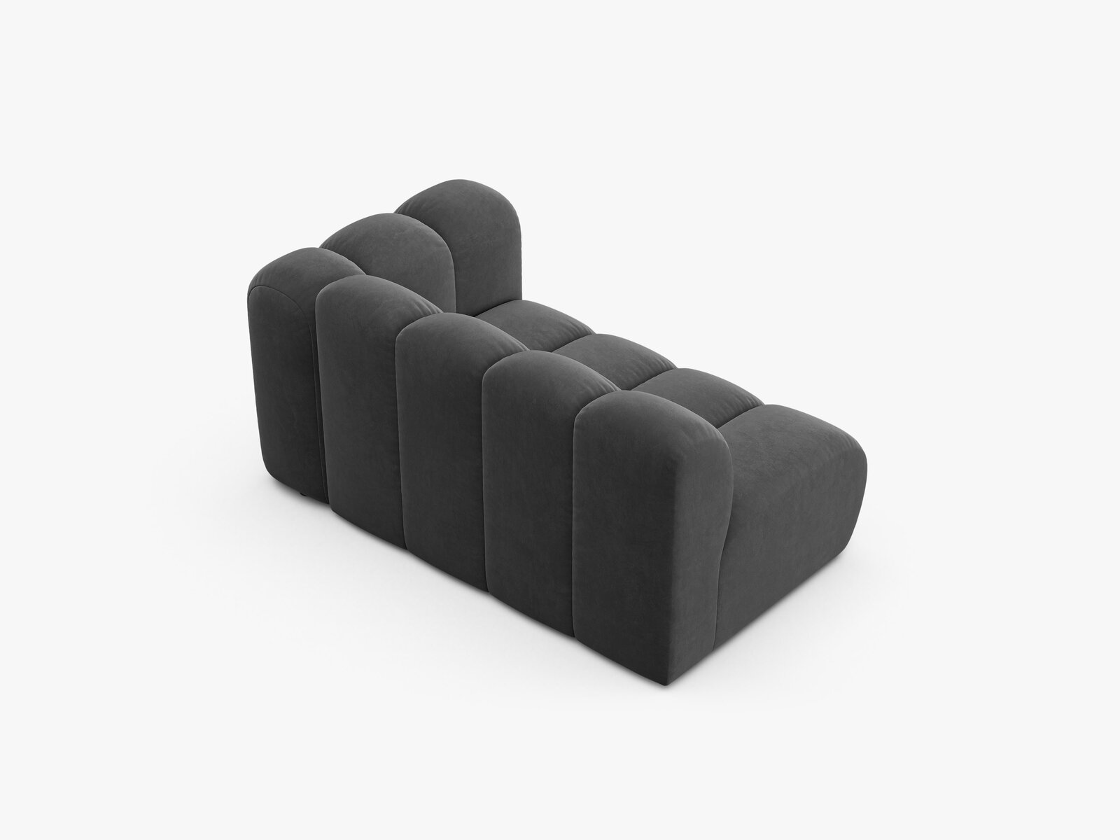 Micadoni Modul Lupine 2-Sitzer Samt Venus Grau Rechts