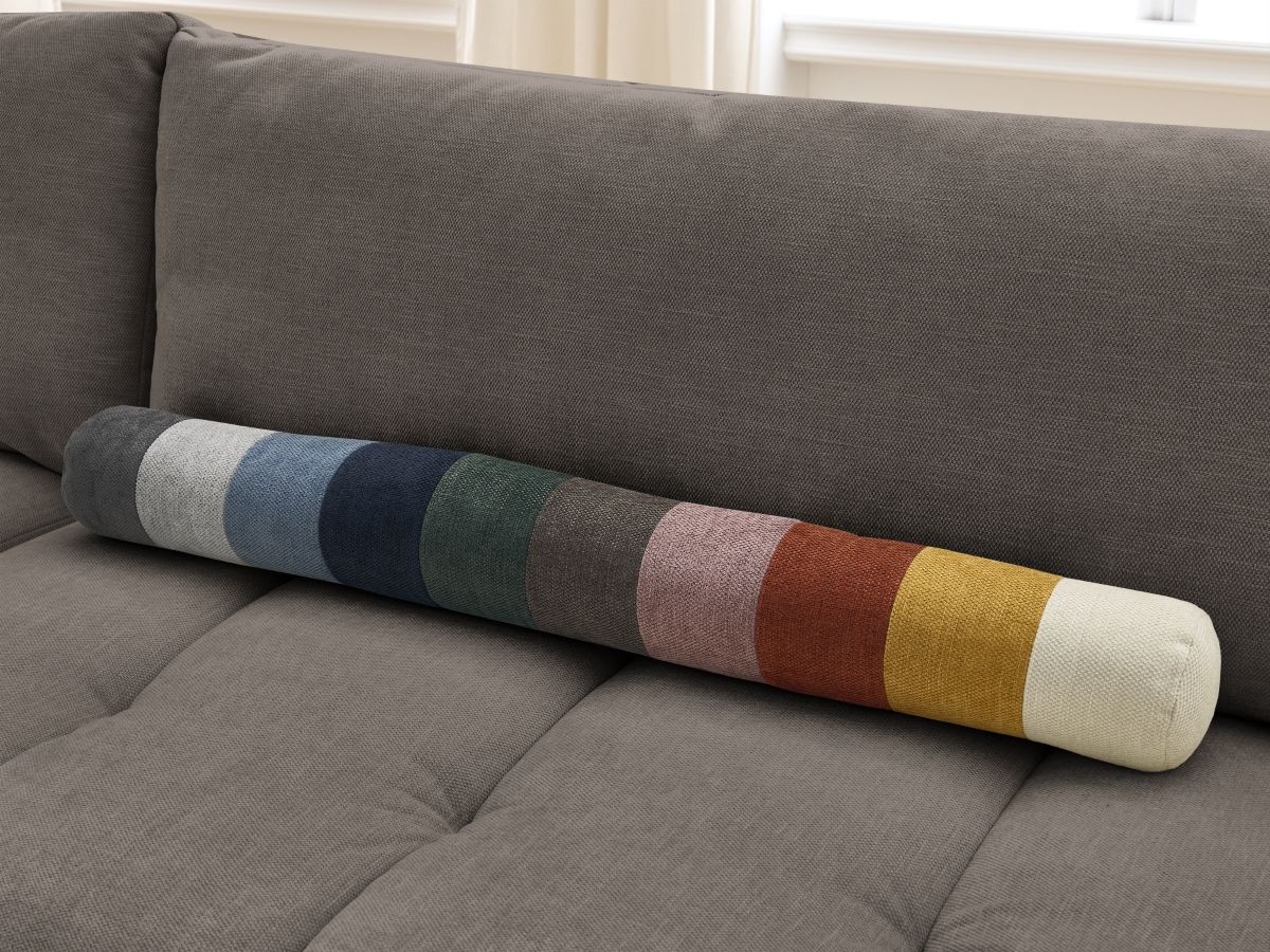 Bobochic Fuji Ecksofa mit Schlaffunktion und Bettkasten 282 × 204 cm Stoff Taupe Ecke links