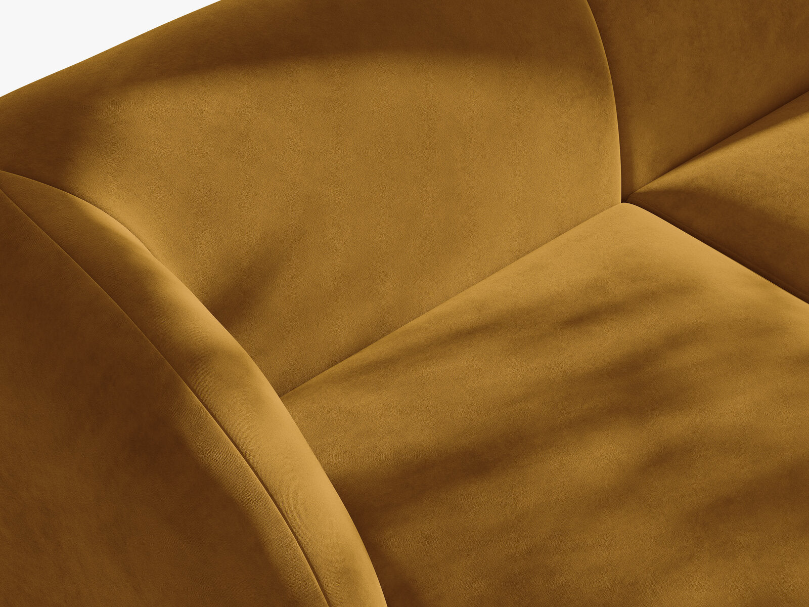 Micadoni Sofa Miley 3-Sitzer Samt Bluvel Gelb