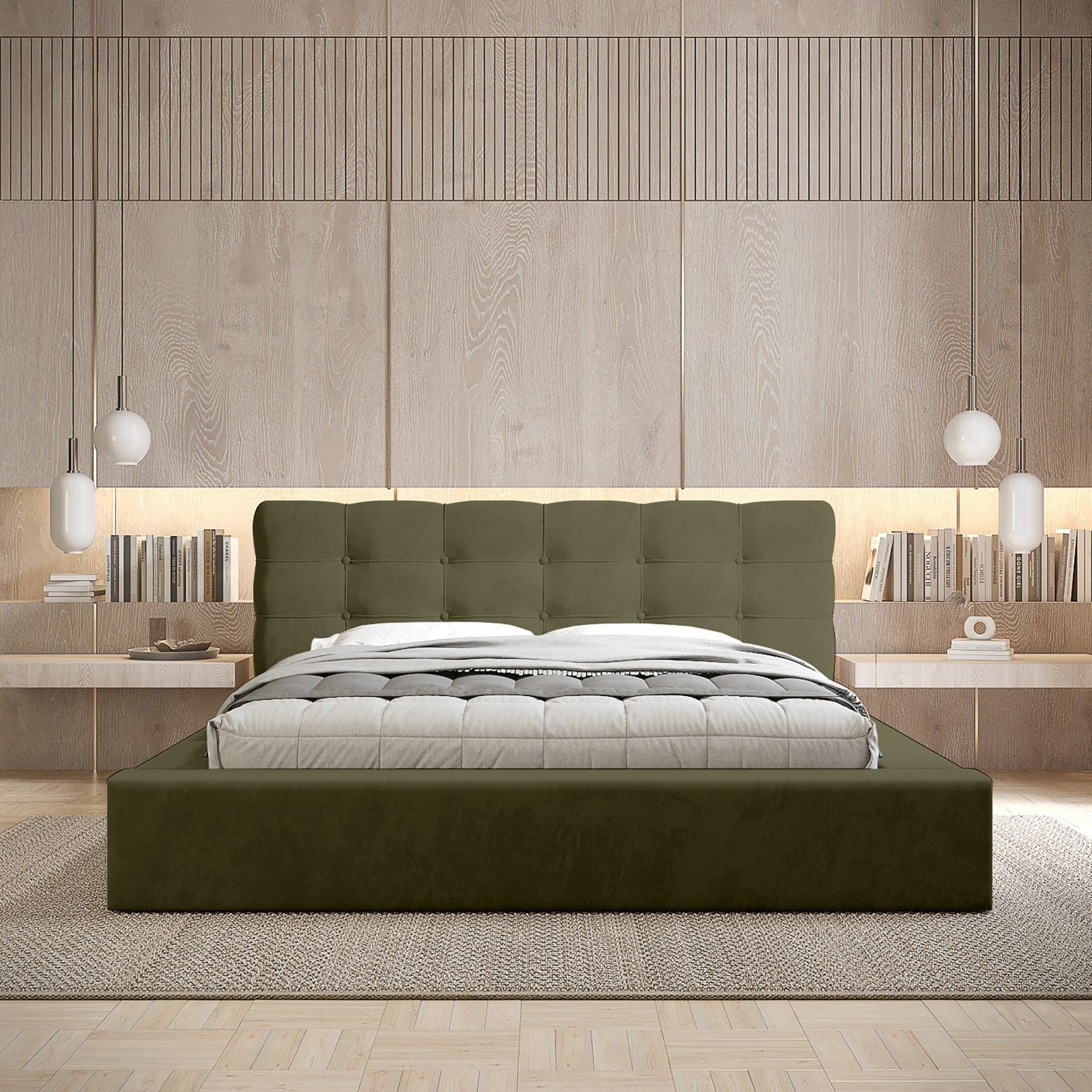 Polsterbett Pavo Chenille 140x200 mit Metallrahmen Ditra-New 38
