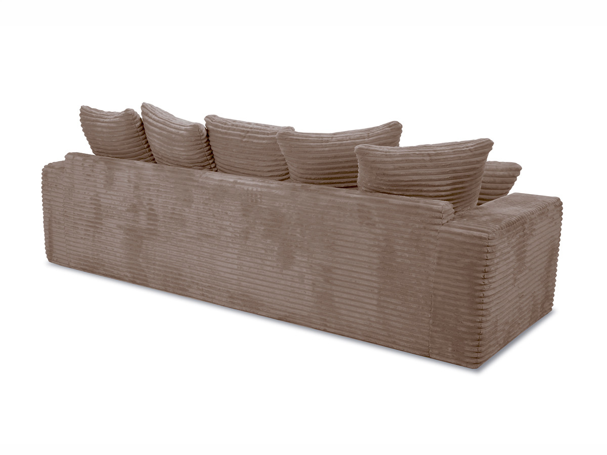 Bobochic Nevada Sofa 3-Sitzer 260 × 97 cm Breitcord weich Taupe
