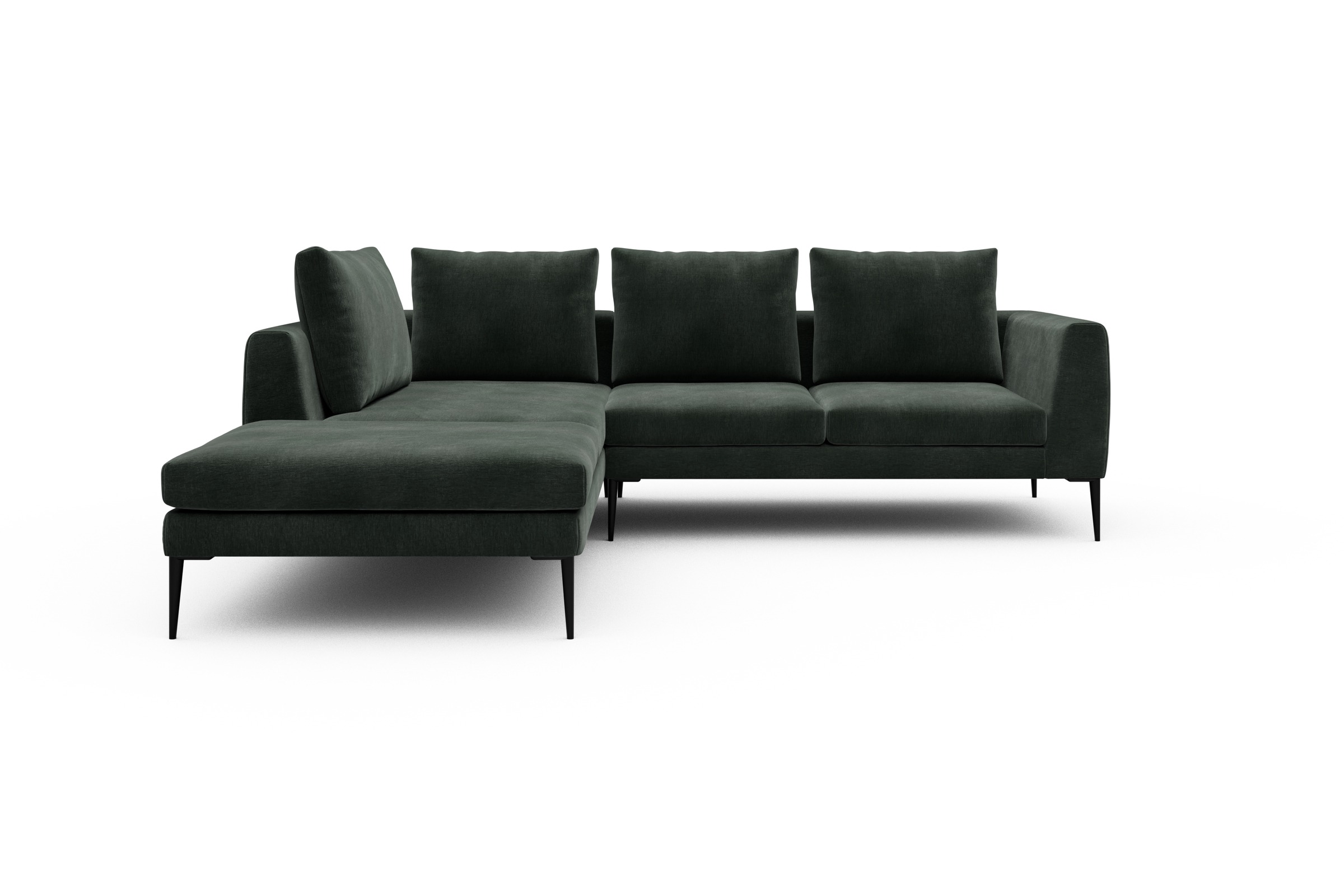 Skandi Home Ecksofa Paul Relax-Ecke links mit 2-Sitzer Smooth-Laurel-Green moebelfaktor