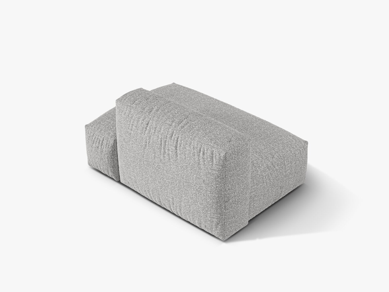 Micadoni Ecksofa-Modul Martina 1-Sitzer Rechts Boucle Monet Silber