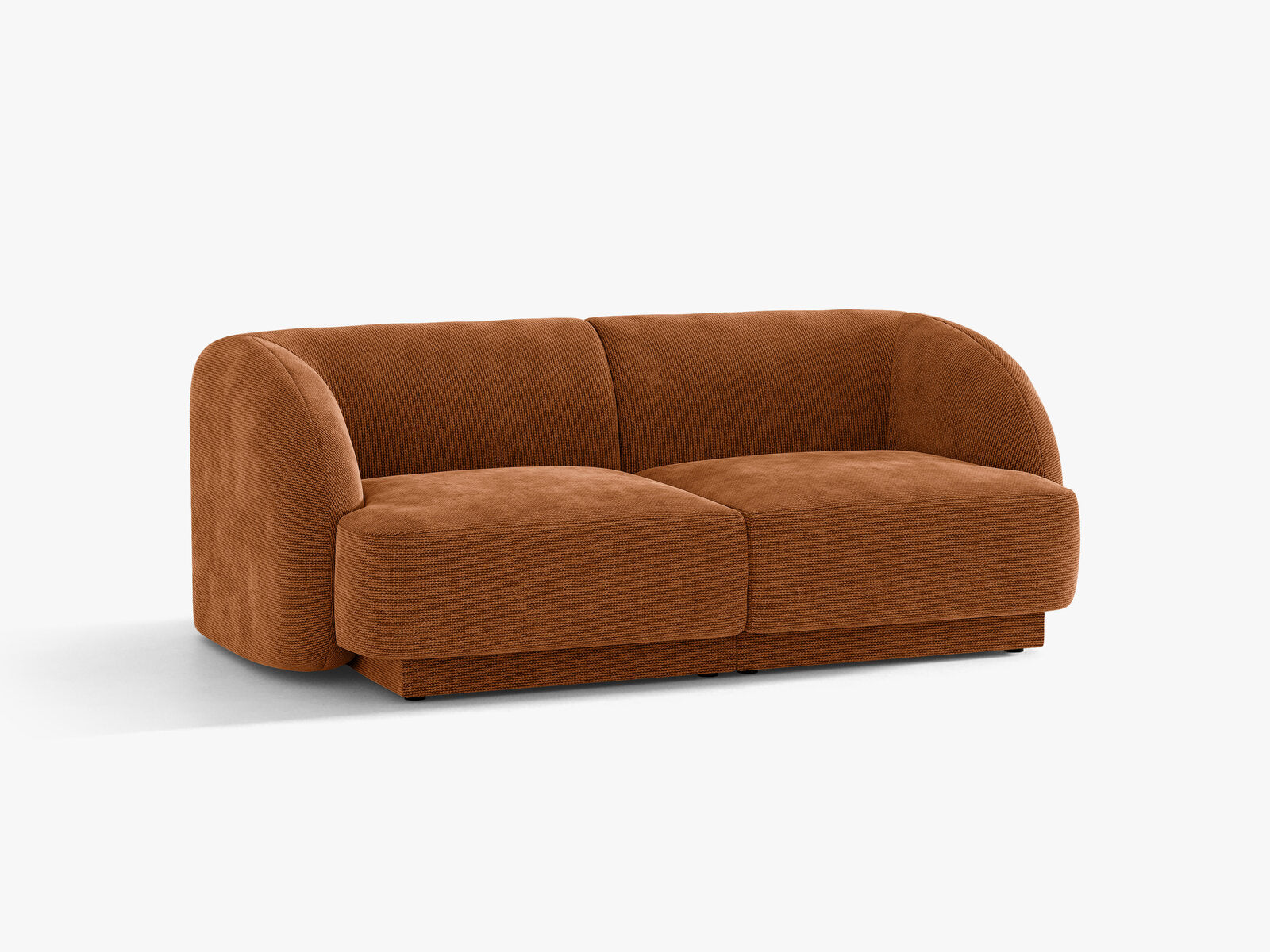 Micadoni Sofa Miley 2-Sitzer Chenille Eden Ziegel
