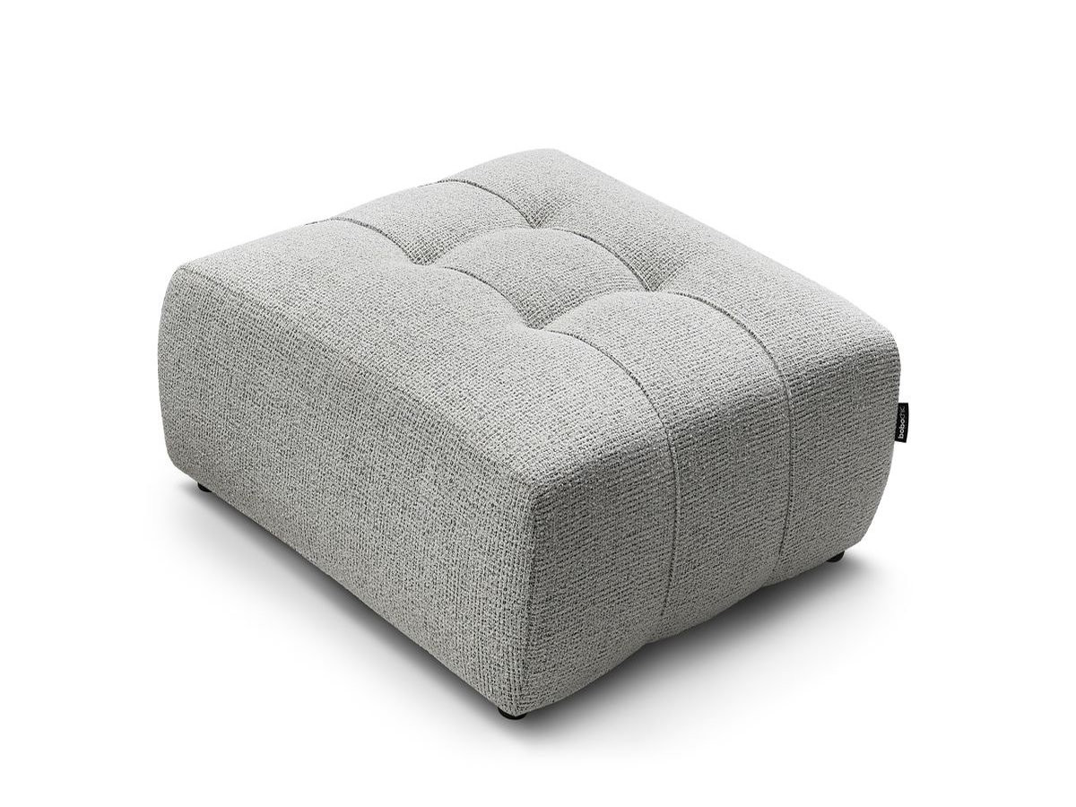 Bobochic Arsene Pouf Melange-Stoff Hellgrau