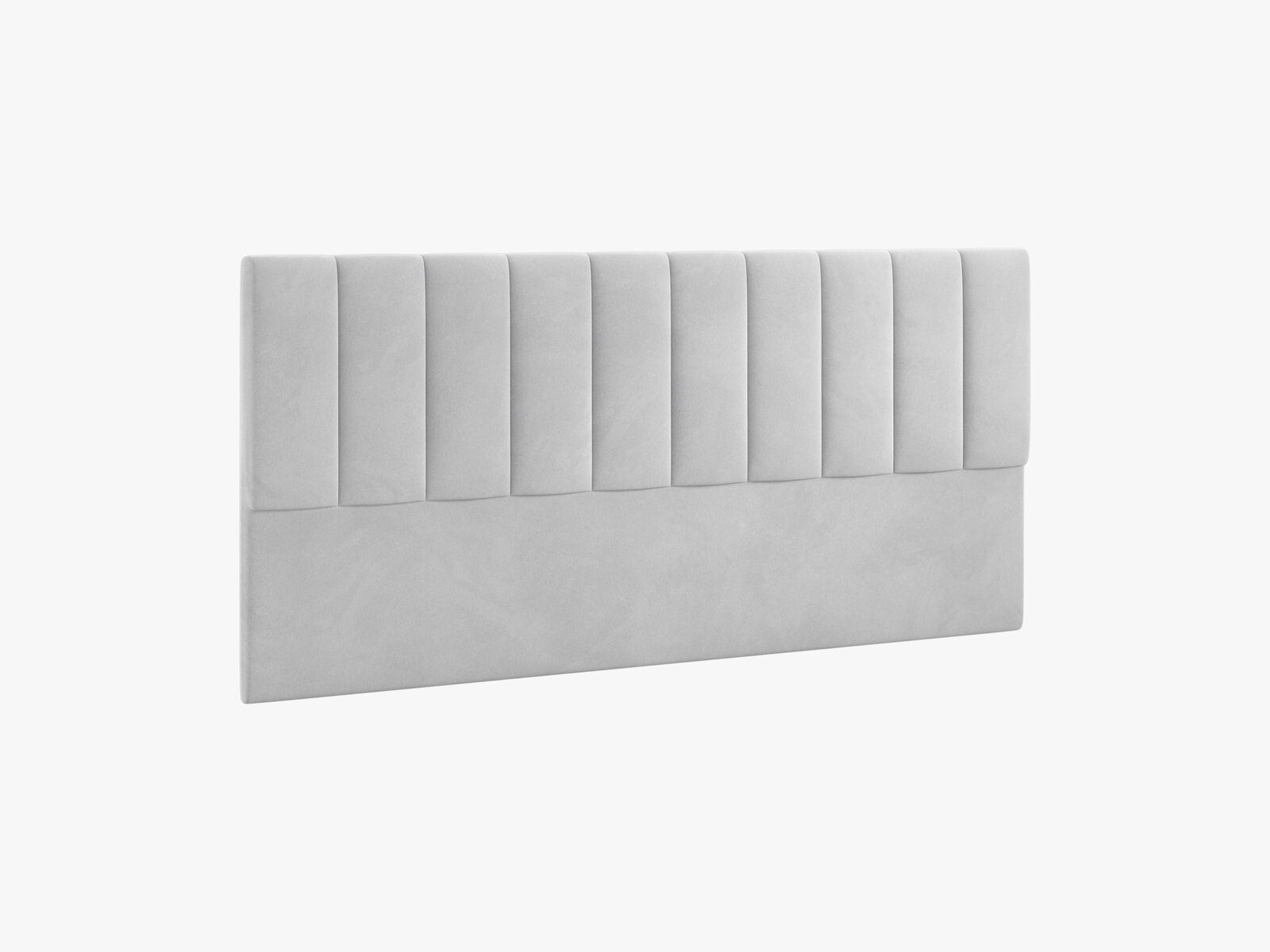 Micadoni Marl Samtiger Kopfteil 140 cm (H 95 cm) Samt Magic Velvet Hellgrau 200x95