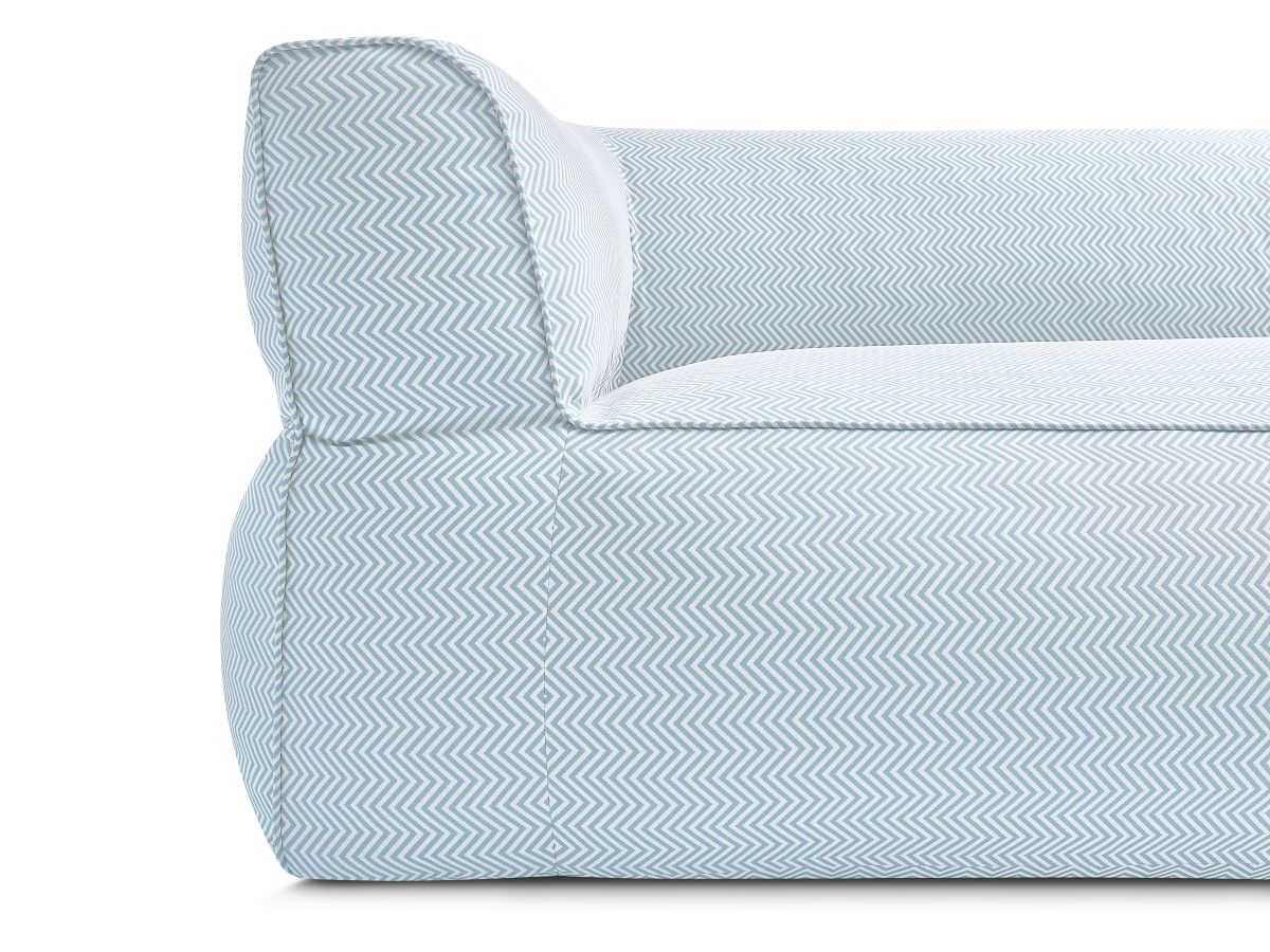 Bobochic Nour Gartensofa 3-Sitzer Stoff Hellblau
