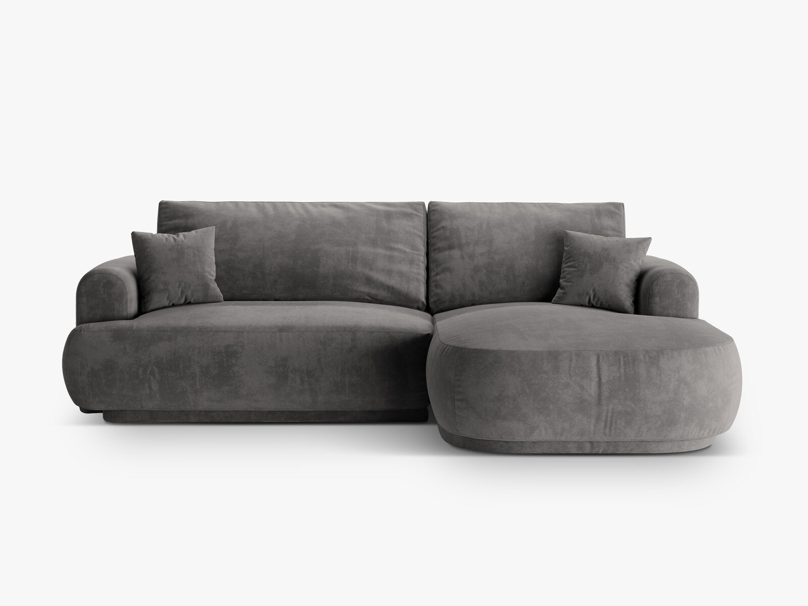 Micadoni Ella Ecksofa 5-Sitzer mit Schlaffunktion Rechts Samt Vogue Grau