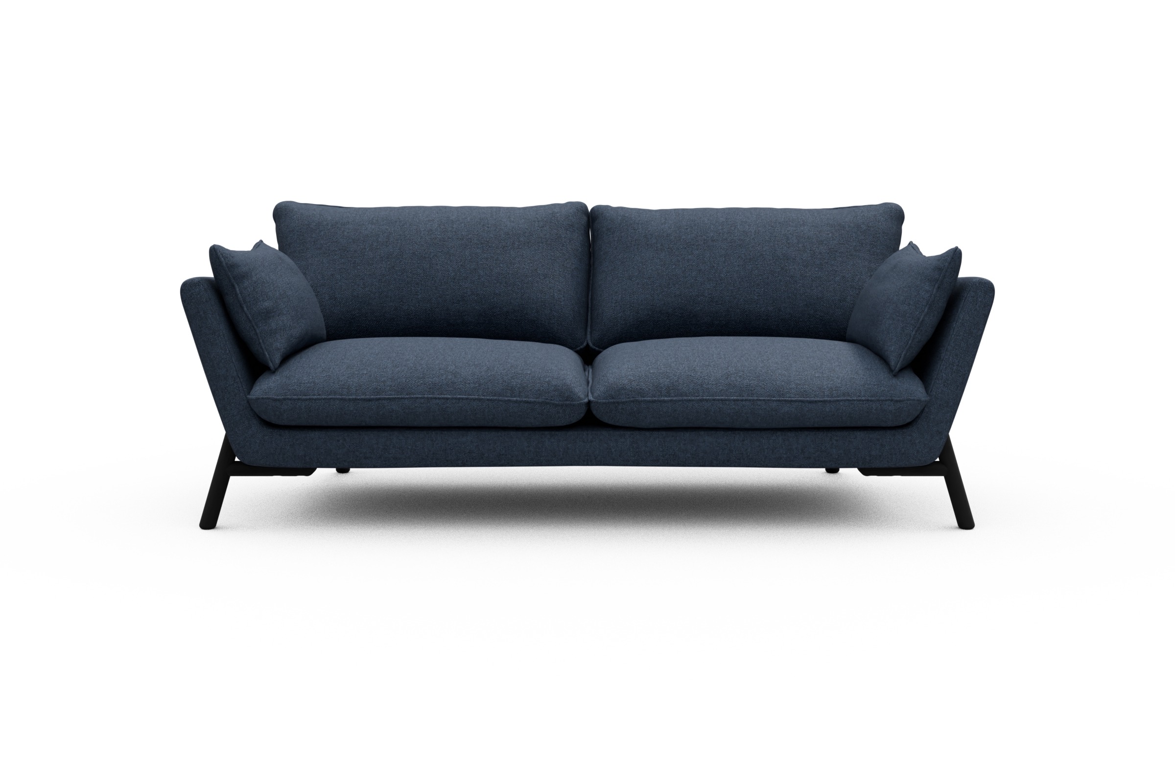 Skandi Home Sofa Emil 3-Sitzer Beinfarbe Eiche Schwarz Sama-Deep-Blue moebelfaktor