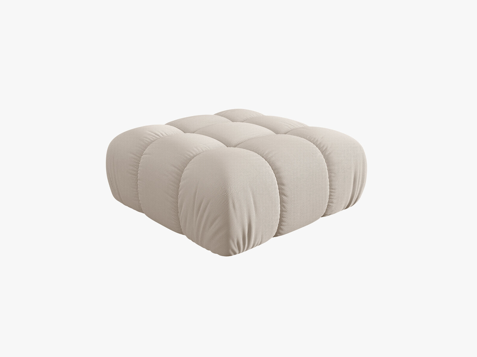 Micadoni Hocker Bellis 3D-Stoff Sonic Helles Beige