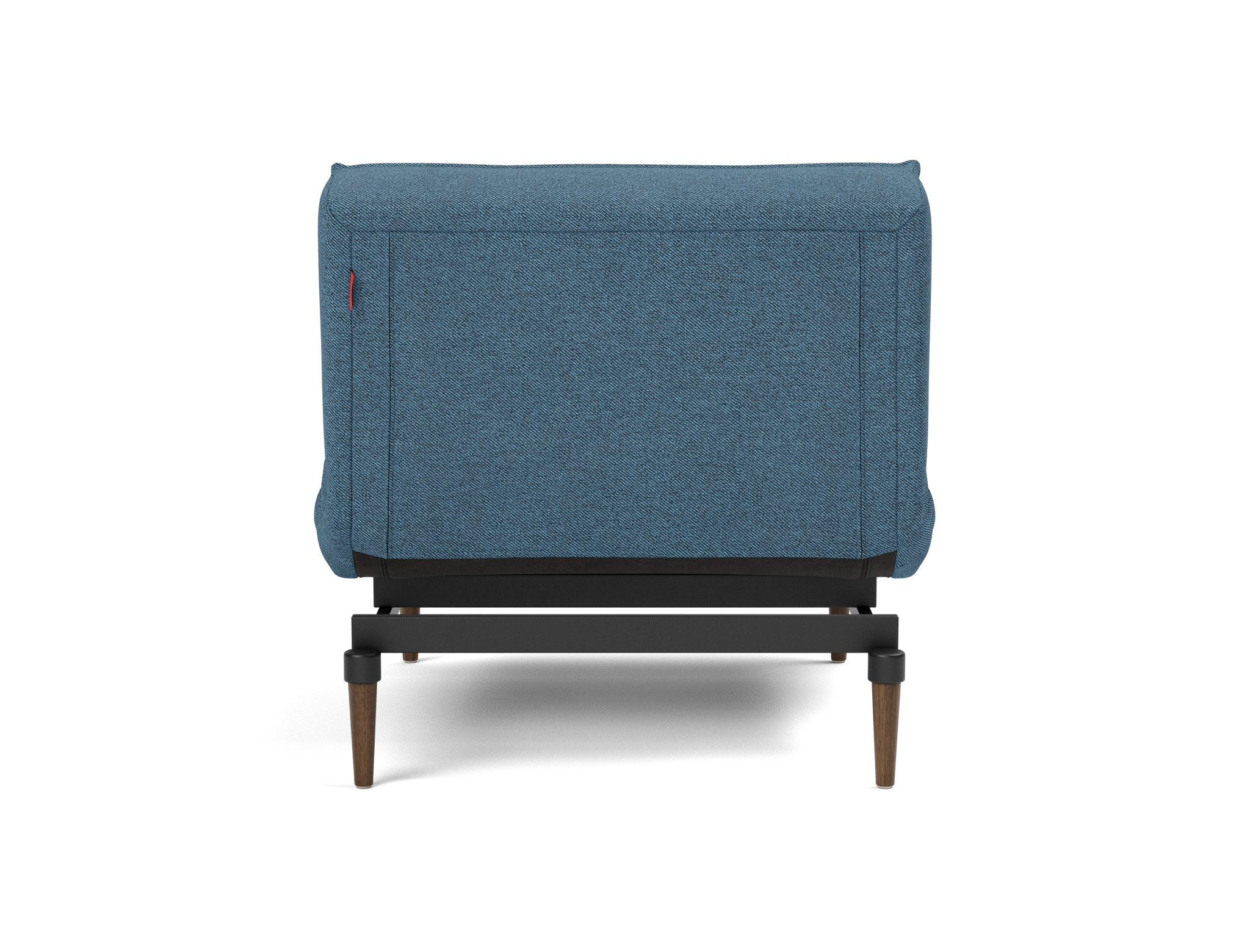 Sessel Splitback Strukturierter Stoff Weda 302-Weda-Blue Beine Styletto Eiche dunkel