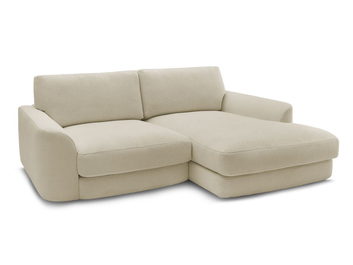 Bobochic Leonore Ecksofa Bouclé-Stoff Beige Ecke rechts