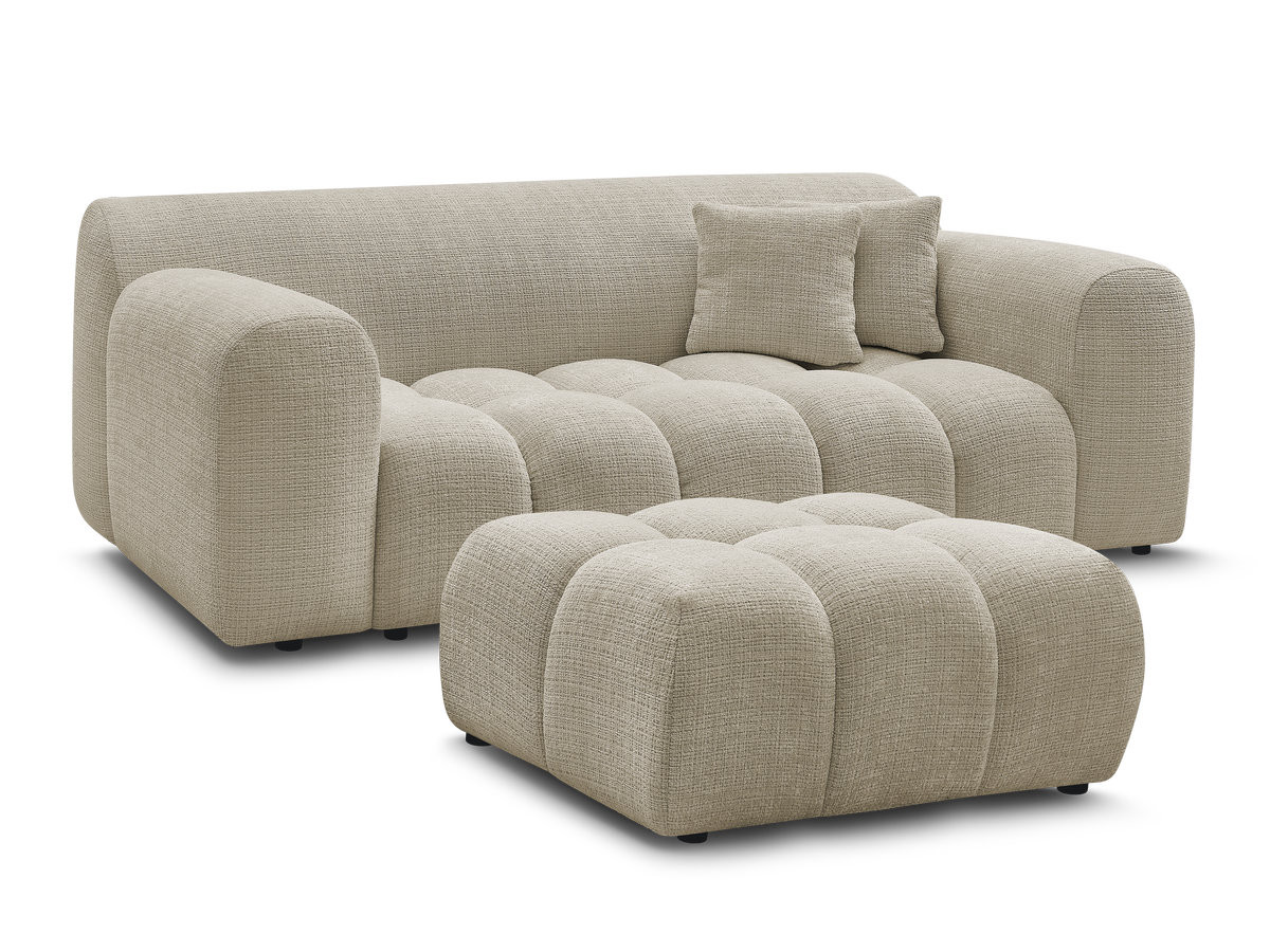 Bobochic Melisse Sofa 2-Sitzer mit Pouf