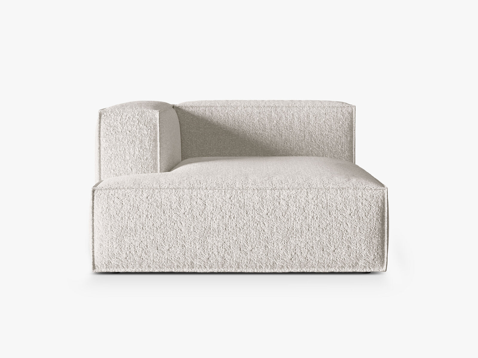 Micadoni Recamiere Nuria 1-Sitzer Links Boucle Grau Beige Melange