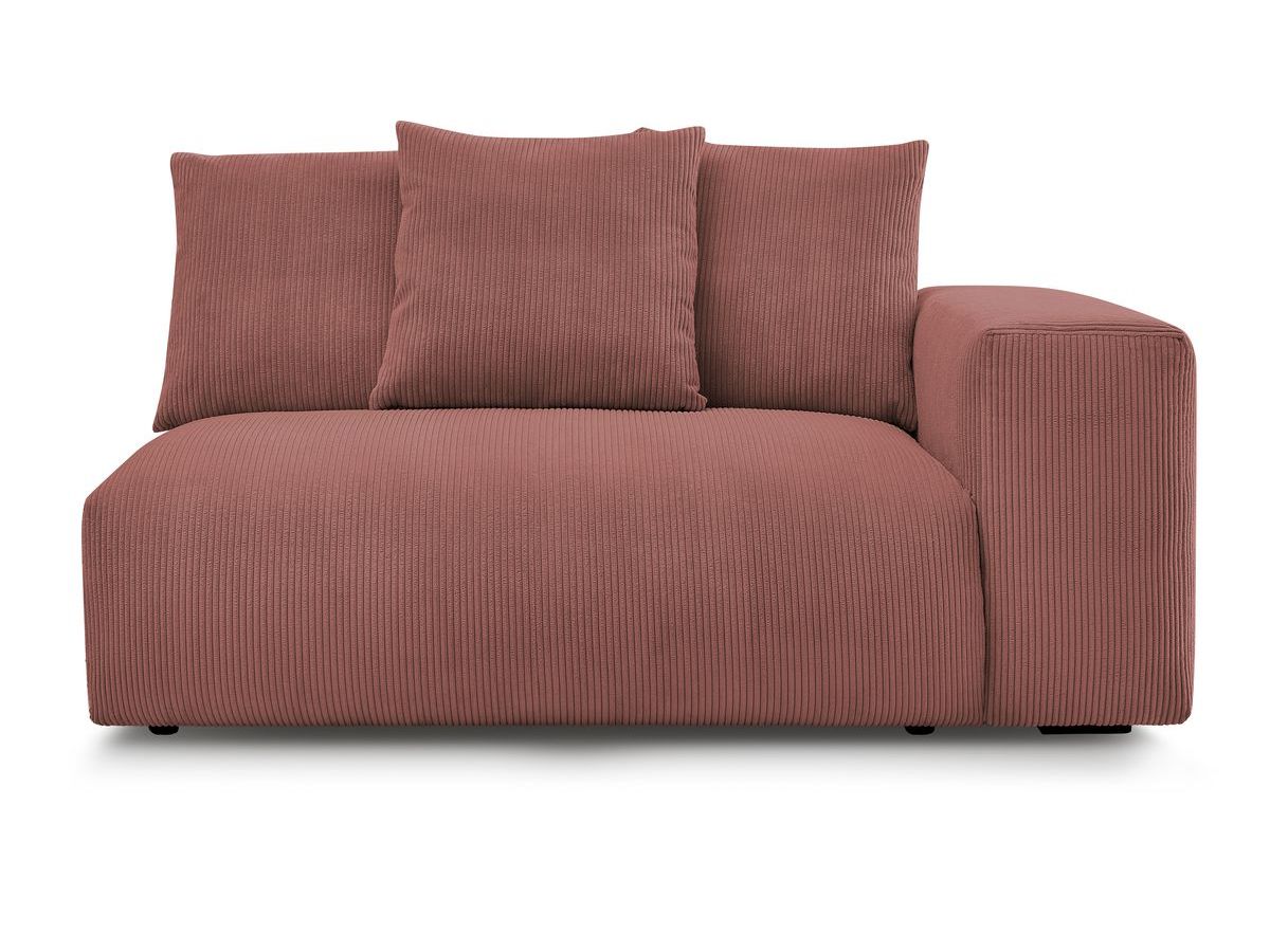 Bobochic Voltaire Sofamodul 2-Sitzer 178 × 100 cm Cordsamt Rosa Ecke rechts