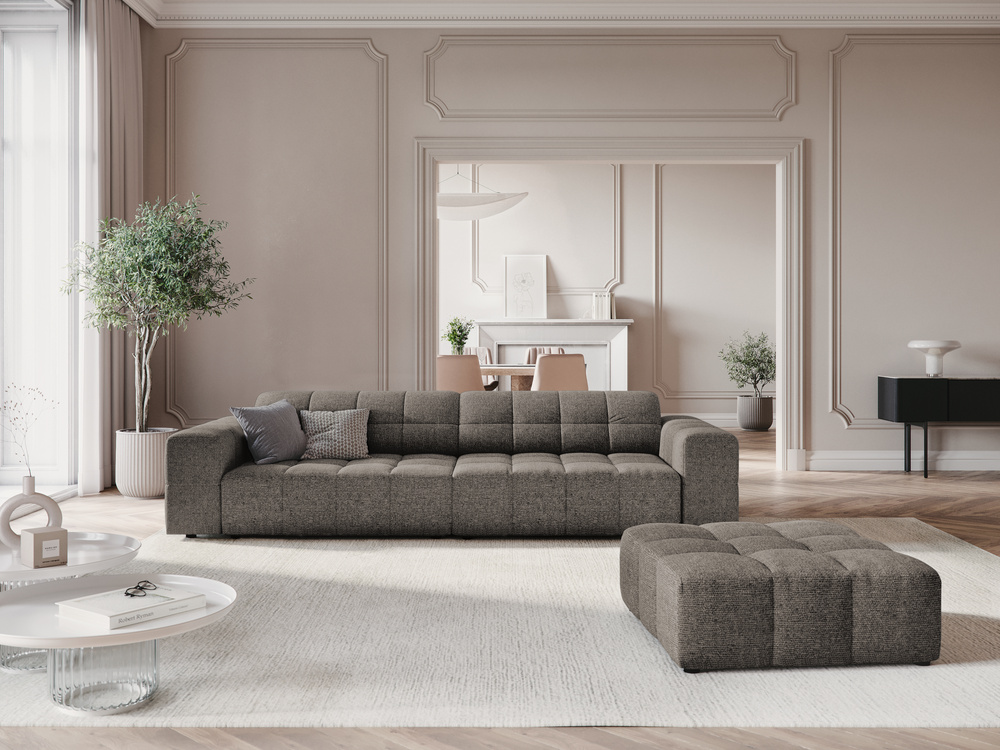 Cosmopolitan Design Sofa Chicago 4-Sitzer Chenille Haga Grau